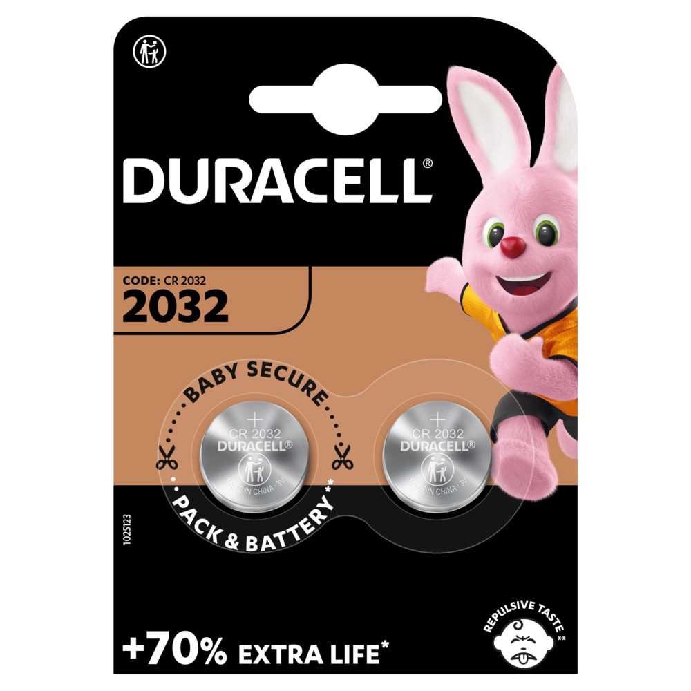 Літієва батарейка Duracell CR2032 3 V - 2 шт.