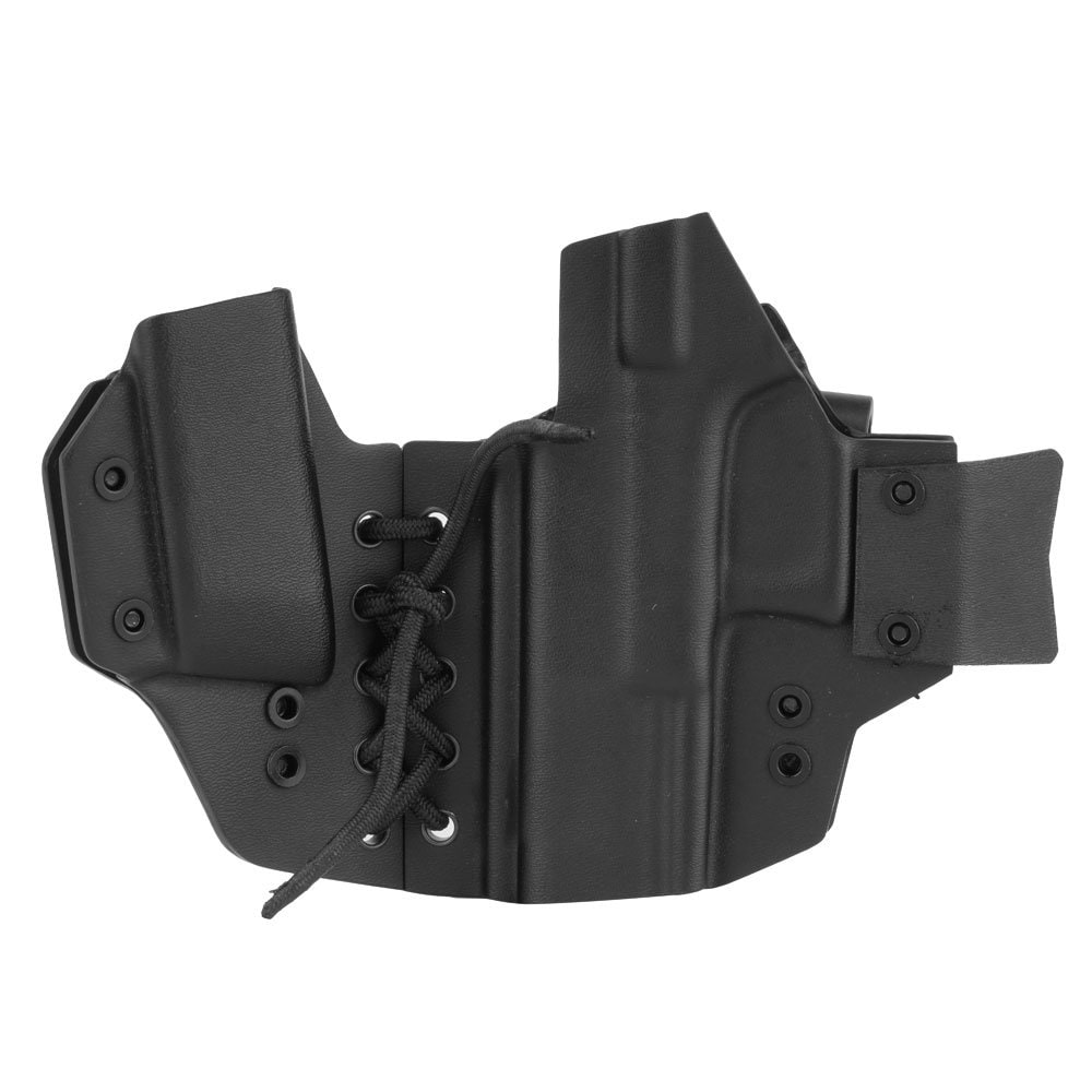 Кобура Doubletap Gear Kydex IWB Appendix Elastic з підсумком для пістолетів Glock 19 - Black