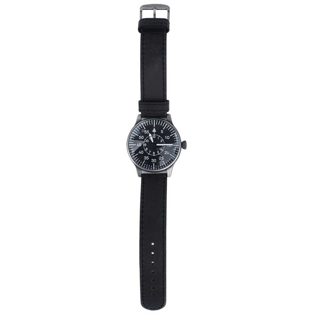Mil-Tec Vintage Vliegeniershorloge - Klassiek Quartz Horloge Met Leren Band