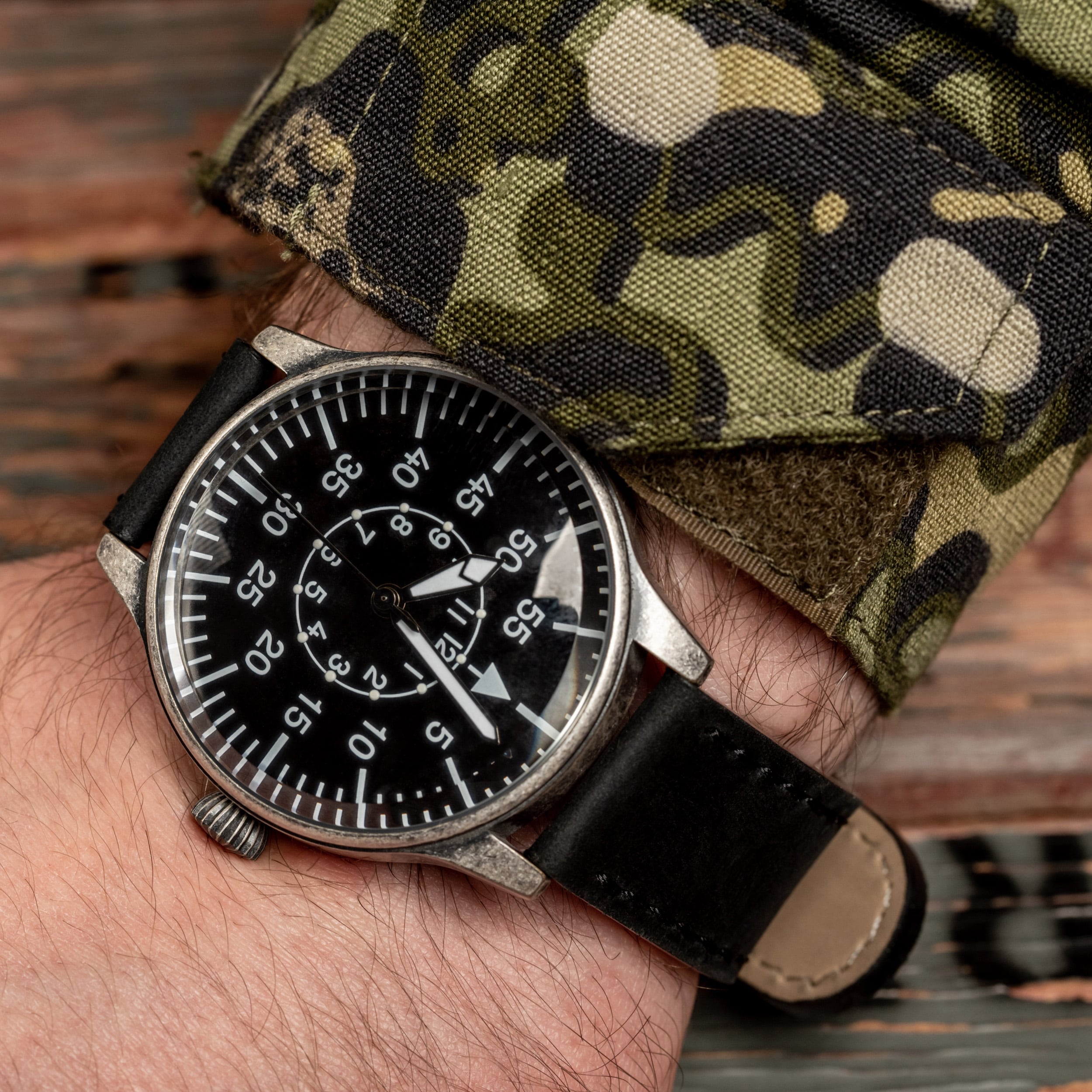 Годинник Mil-Tec Army Retro Pilot Quartz Watch - Black