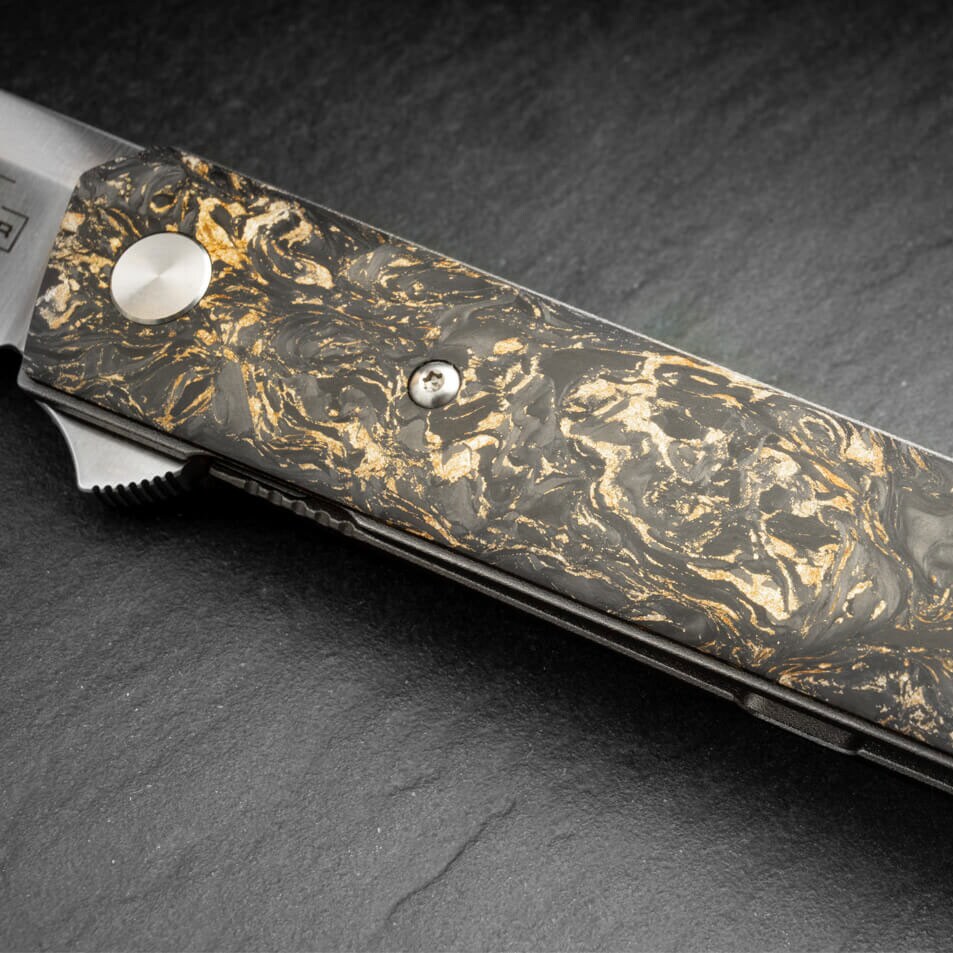 Boker Plus Kwaiken Compact Flipper Folding Knife - Marble Carbon Copper