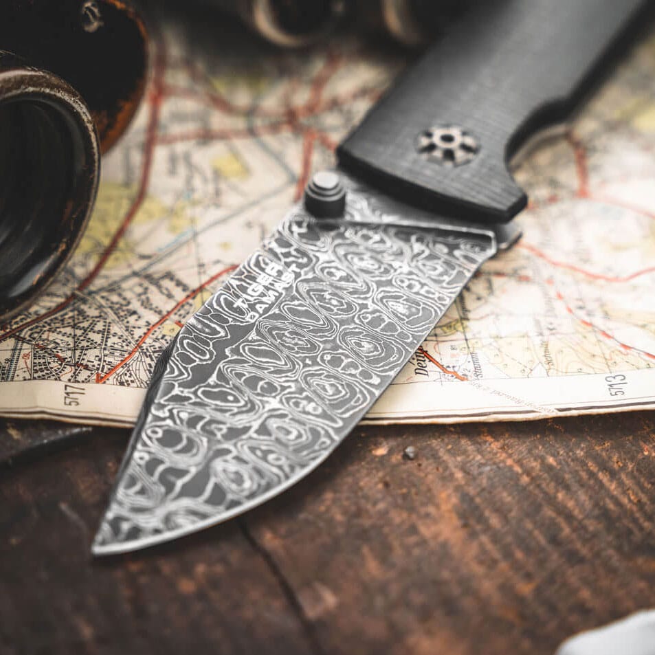 Nóż składany Boker Solingen Tiger Damascus