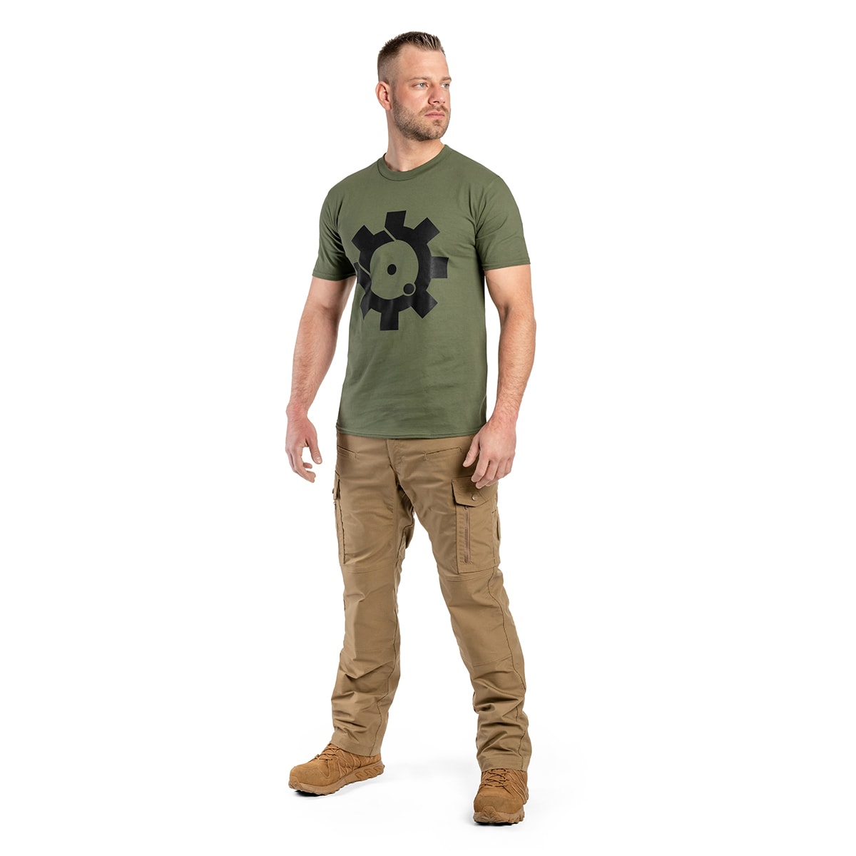 Koszulka T-shirt Kałdun AR15 Bolt Face - Zielona/Czarna