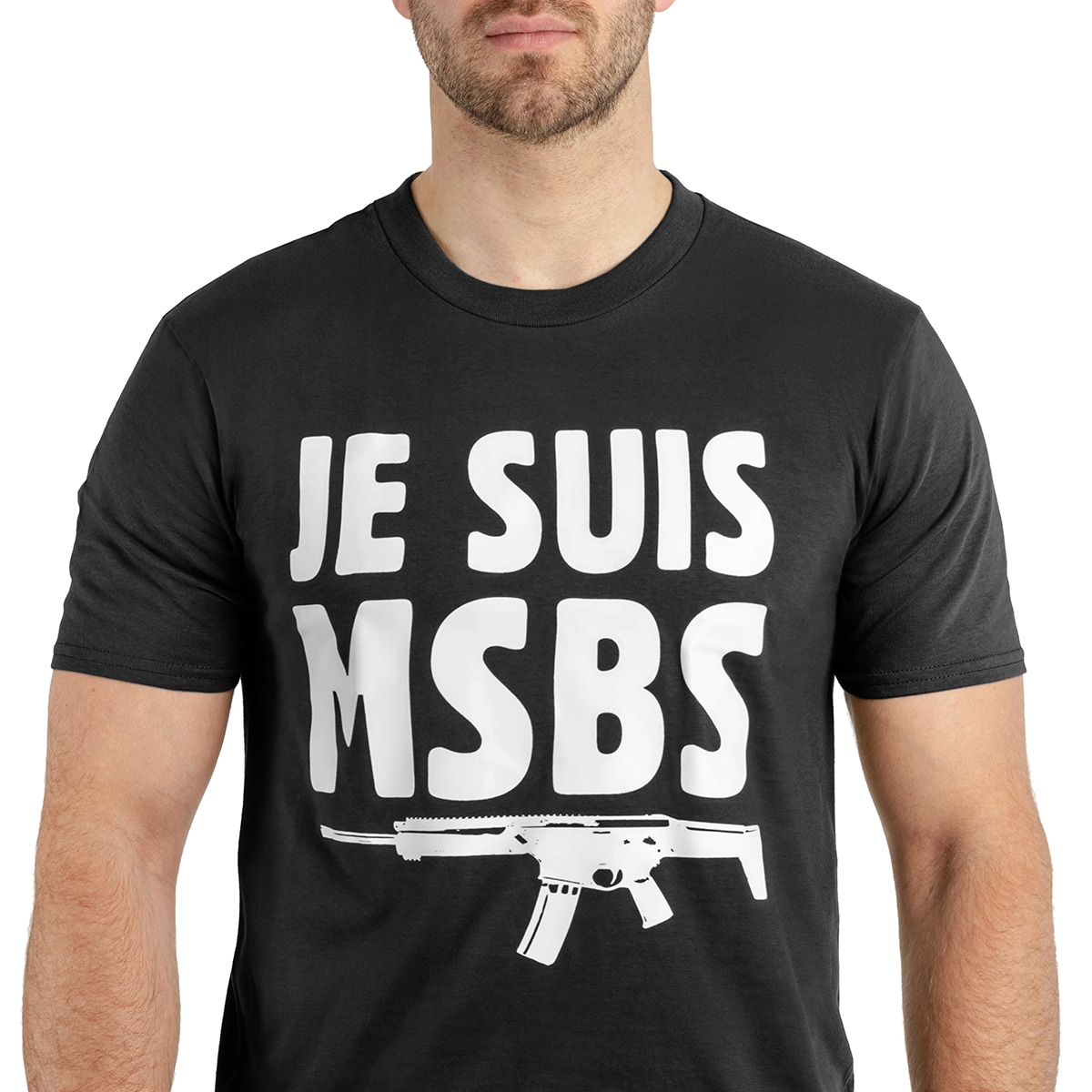 Koszulka T-shirt Kałdun Je Suis MSBS Grot - Czarna