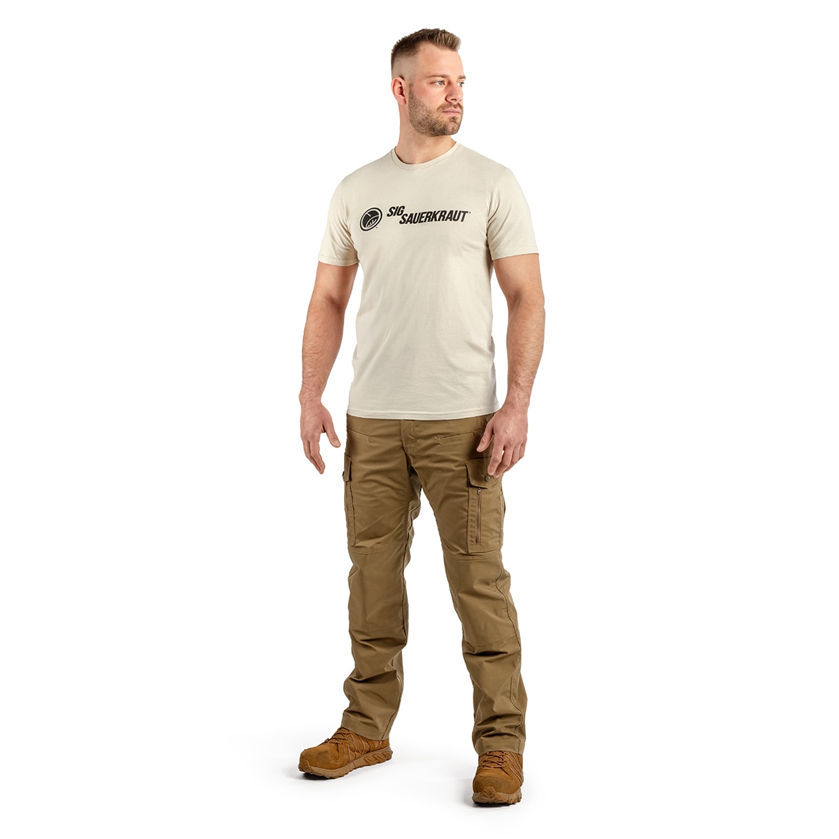 Koszulka T-shirt Kałdun Sig Sauerkraut - Piaskowa/Czarna