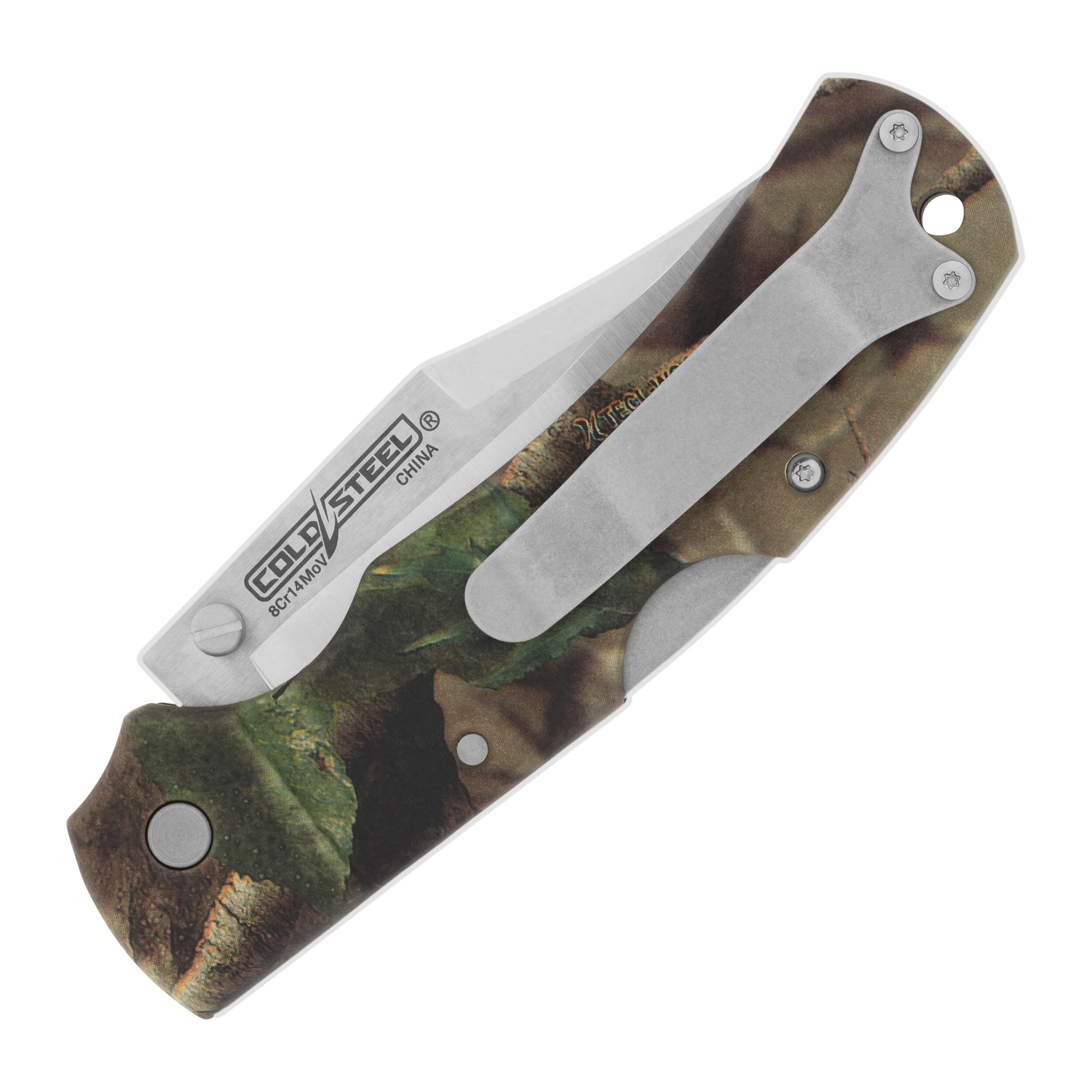 Складний ніж Cold Steel Double Safe Hunter - Camo Metal Clip Folder 8Cr13MoV