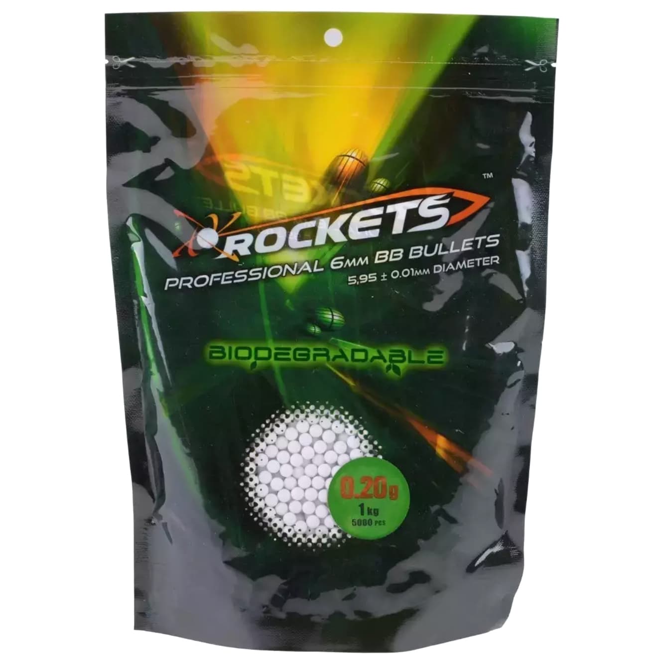 Kulki ASG Rockets Professional biodegradowalne 0,20g - 1kg - Białe