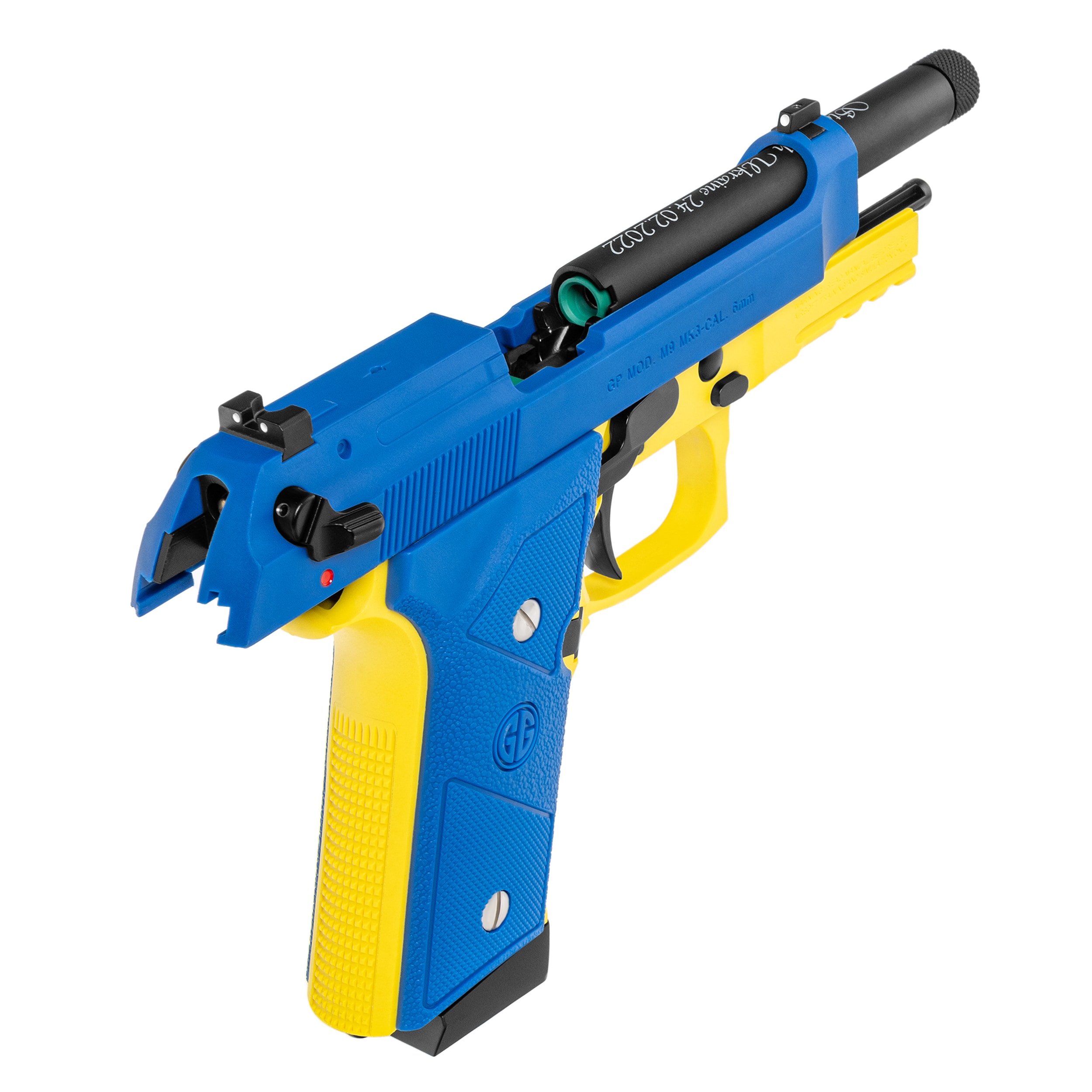 Pistolet ASG GBB G&G GPM9 UA - Niebiesko/Żółty