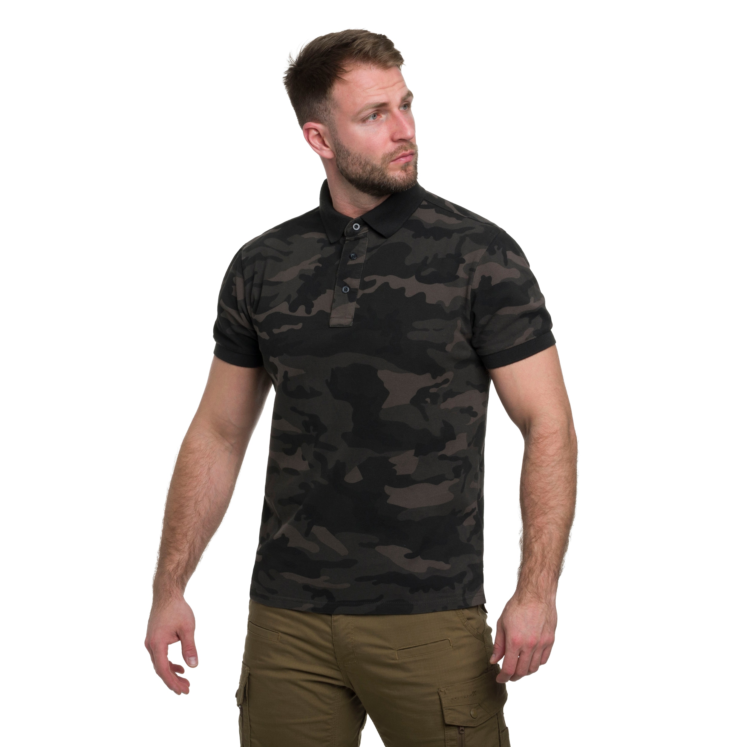 Koszulka polo Mil-Tec Prewash - Dark Camo