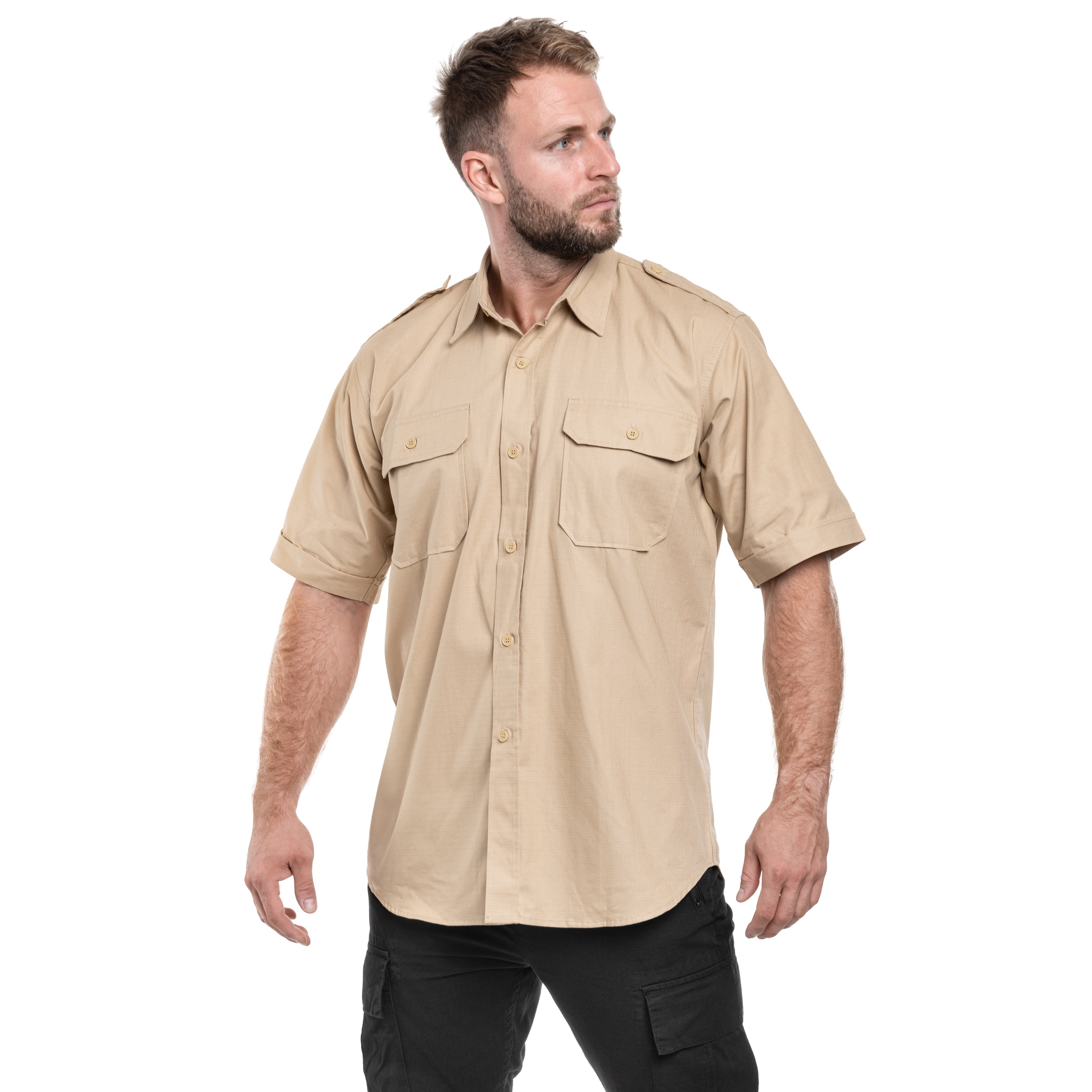 Koszula Mil-Tec Tropical Rip-Stop Short Sleeve - Khaki