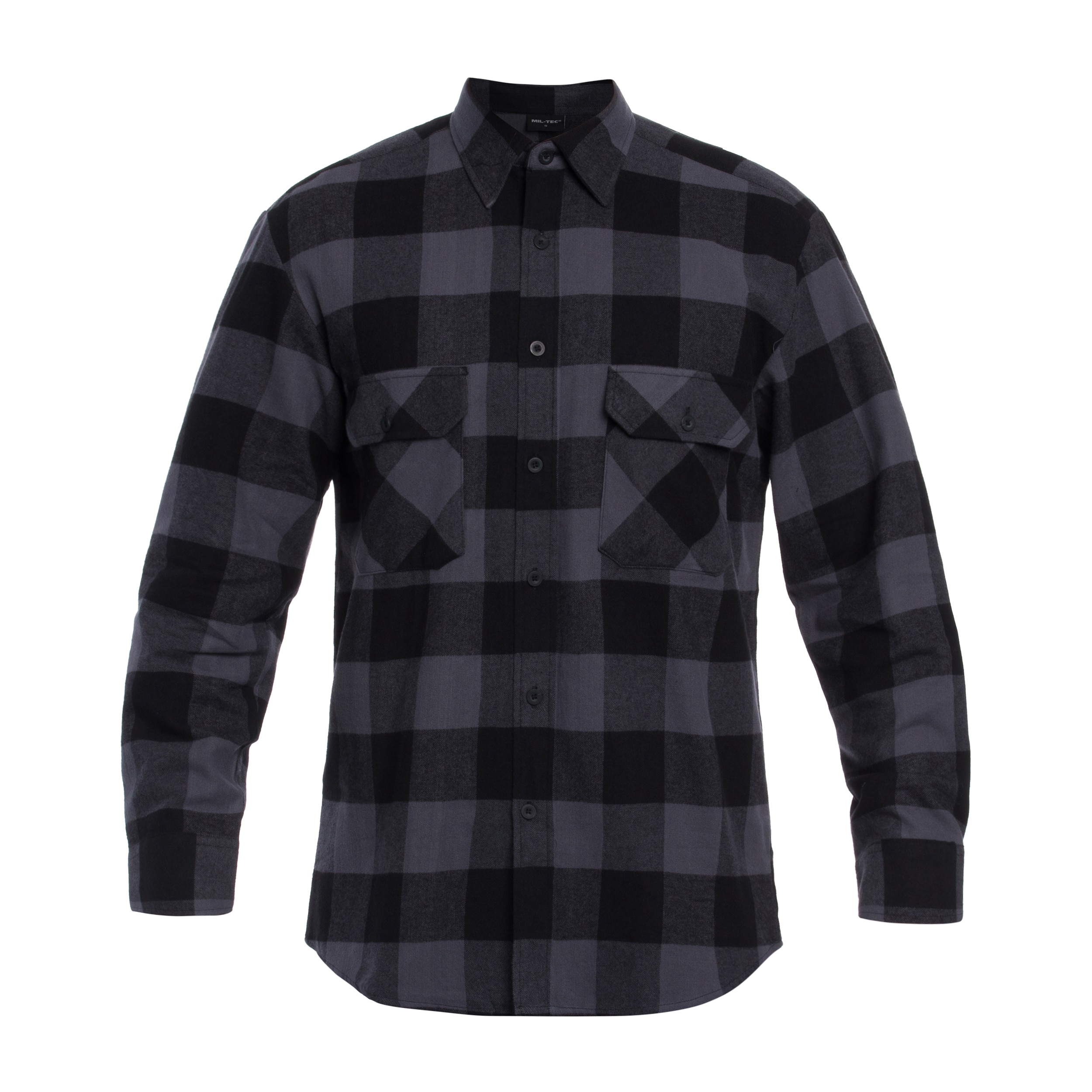 Сорочка Mil-Tec Flannel Shirt Light Longsleeve - Black/Gray