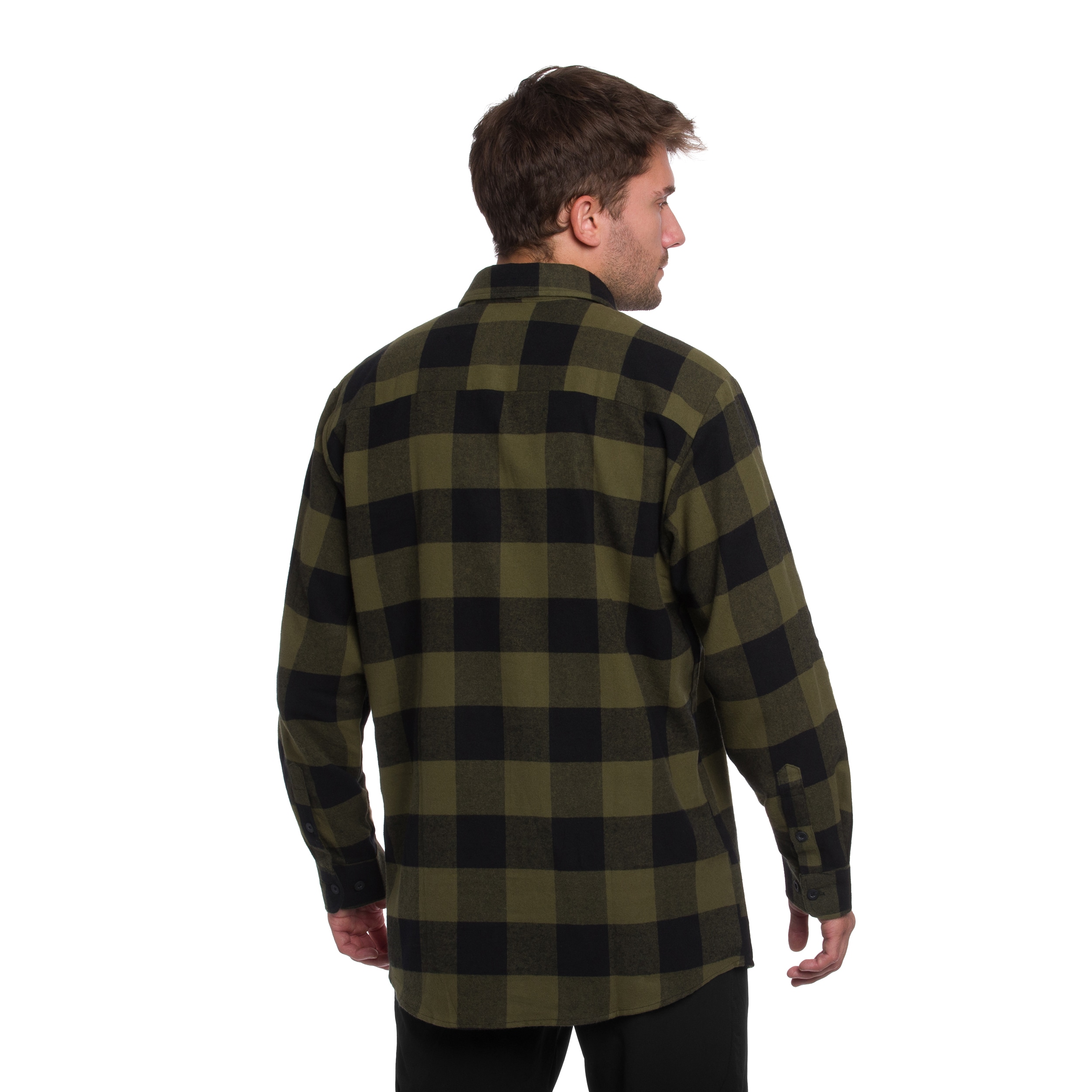 Сорочка Mil-Tec Flannel Shirt Light Longsleeve - Black/Olive