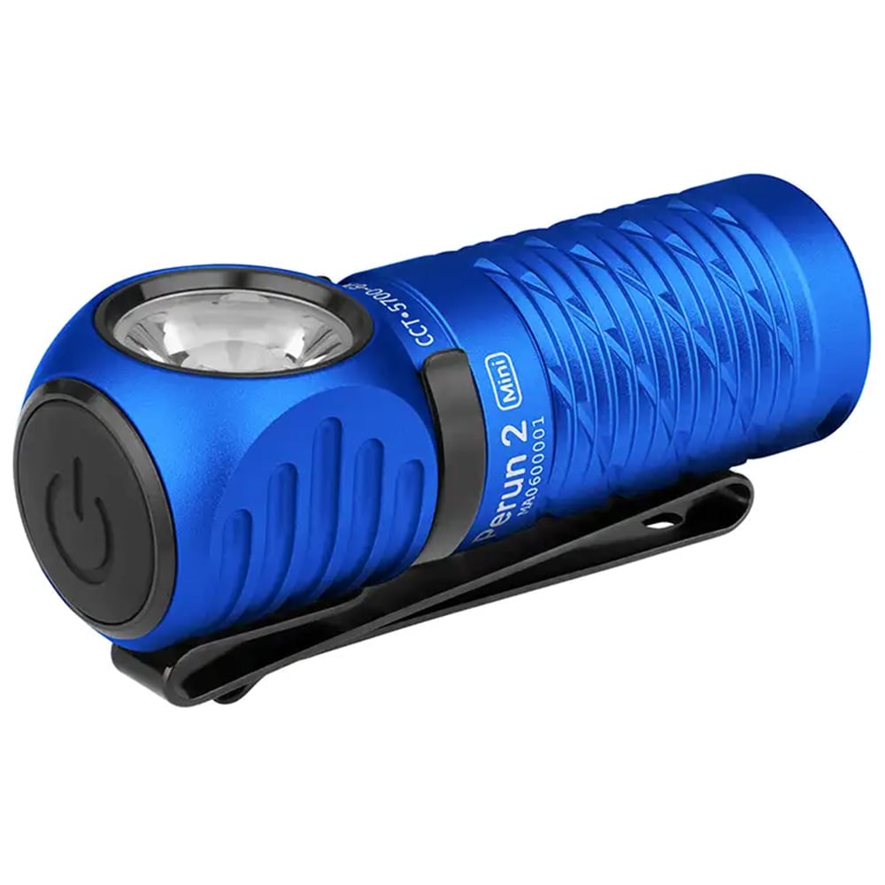 Latarka czołowa i kątowa Olight Perun 2 Mini Cool White Blue z opaską - 1100 lumenów