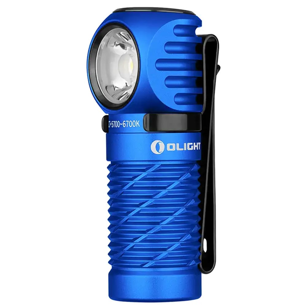 Latarka czołowa i kątowa Olight Perun 2 Mini Cool White Blue z opaską - 1100 lumenów