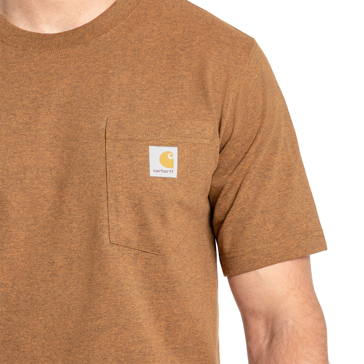 Koszulka T-Shirt Carhartt K87 Pocket - Oiled Walnut Heather