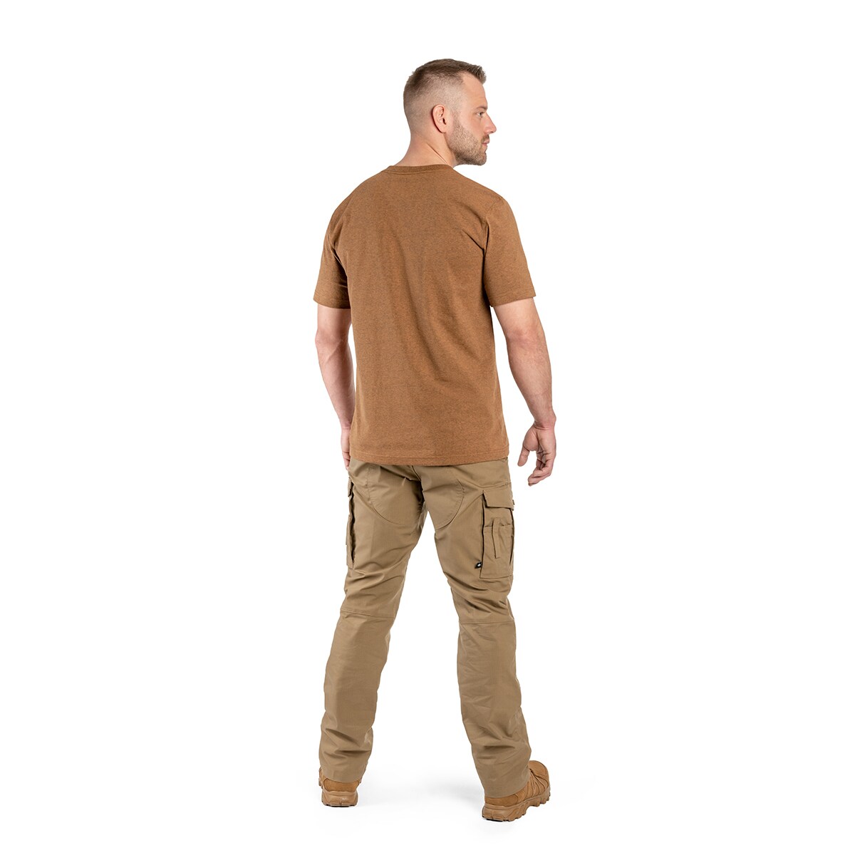 Koszulka T-Shirt Carhartt K87 Pocket - Oiled Walnut Heather