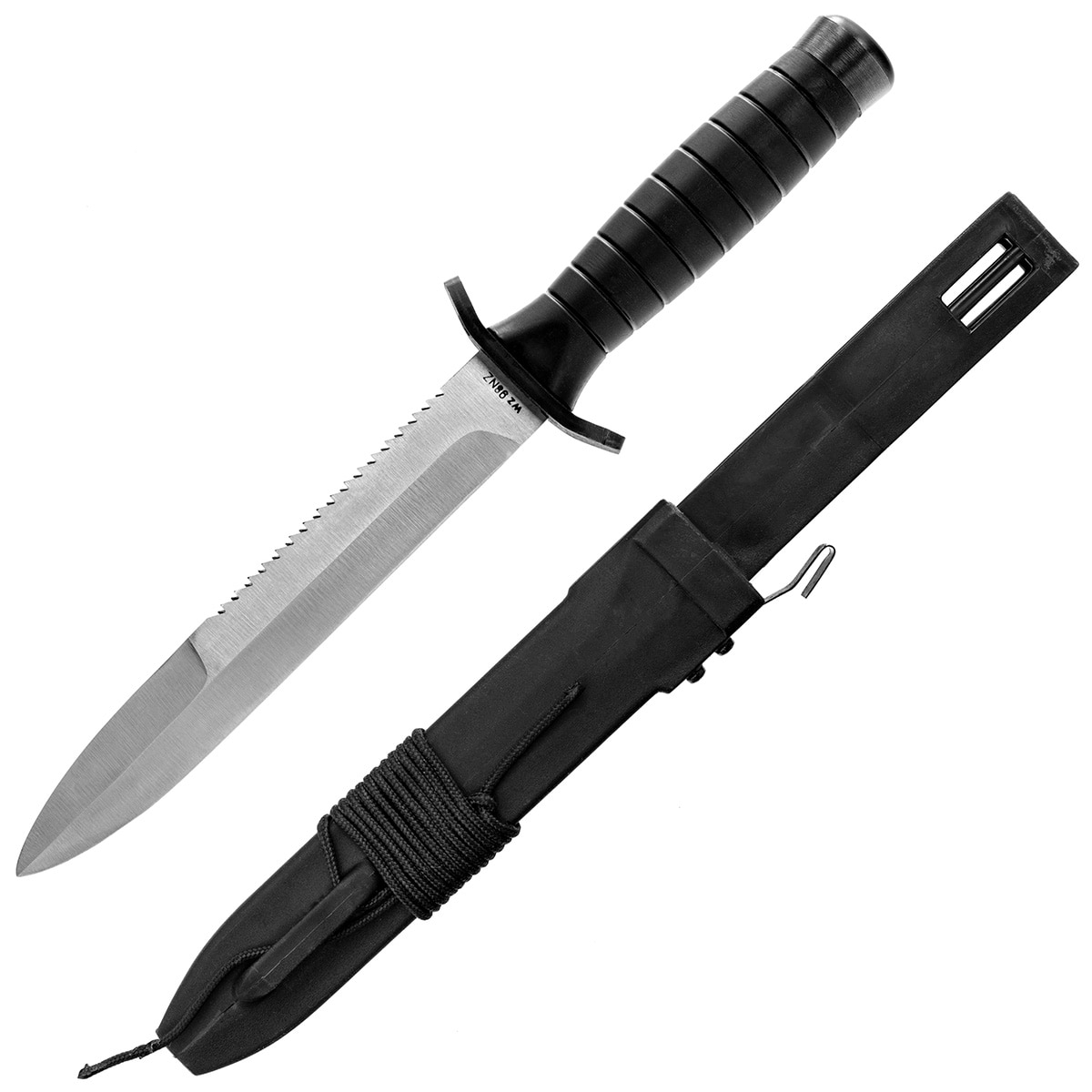 Wz.98 Chrome Fixed Blade Knife - serrated