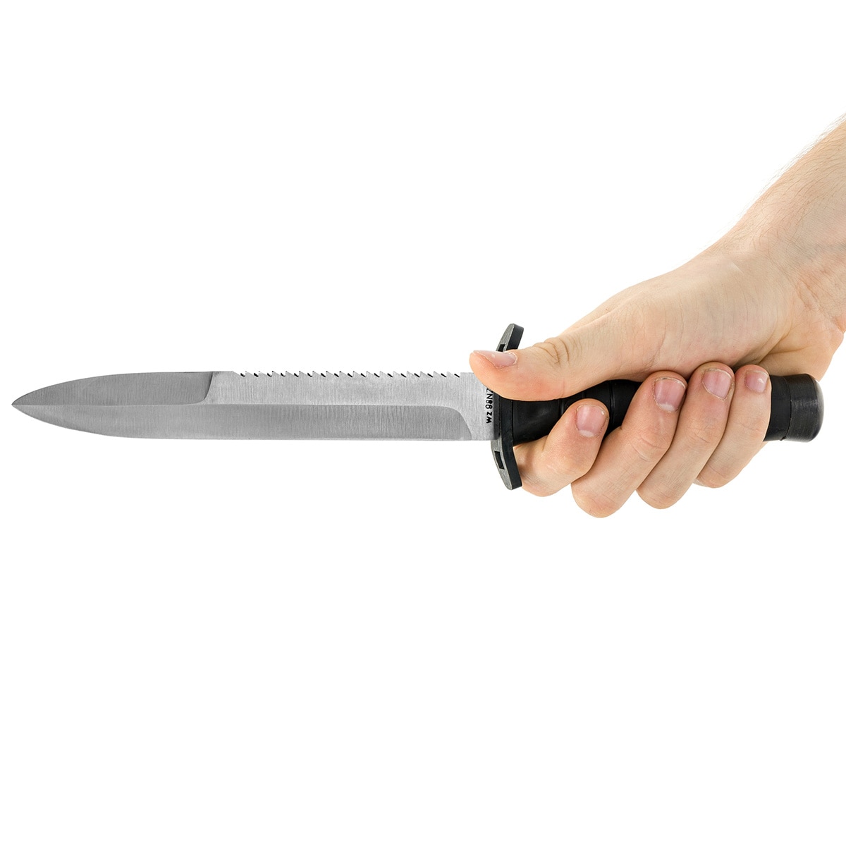Wz.98 Chrome Fixed Blade Knife - serrated