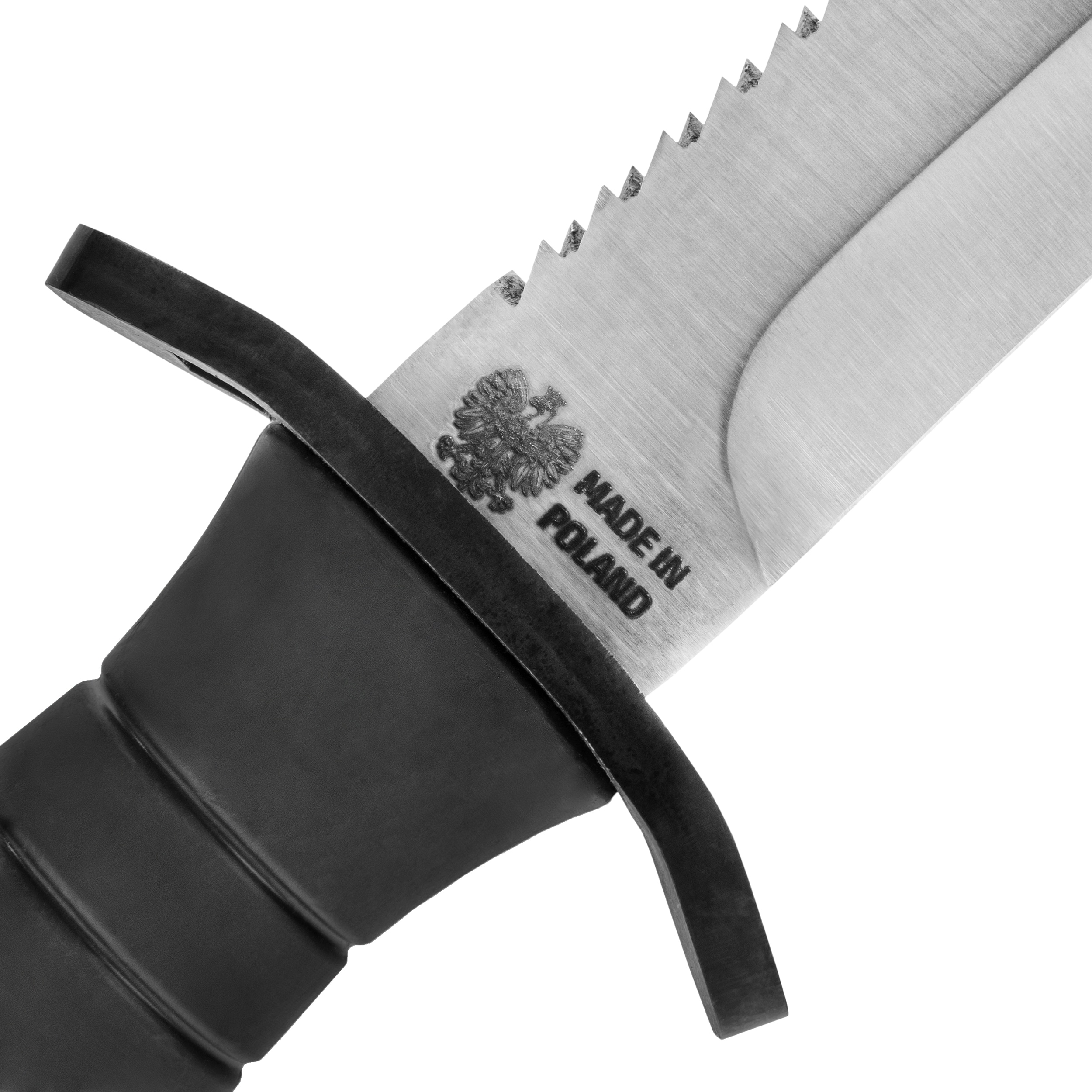Wz.98 Chrome Fixed Blade Knife - serrated