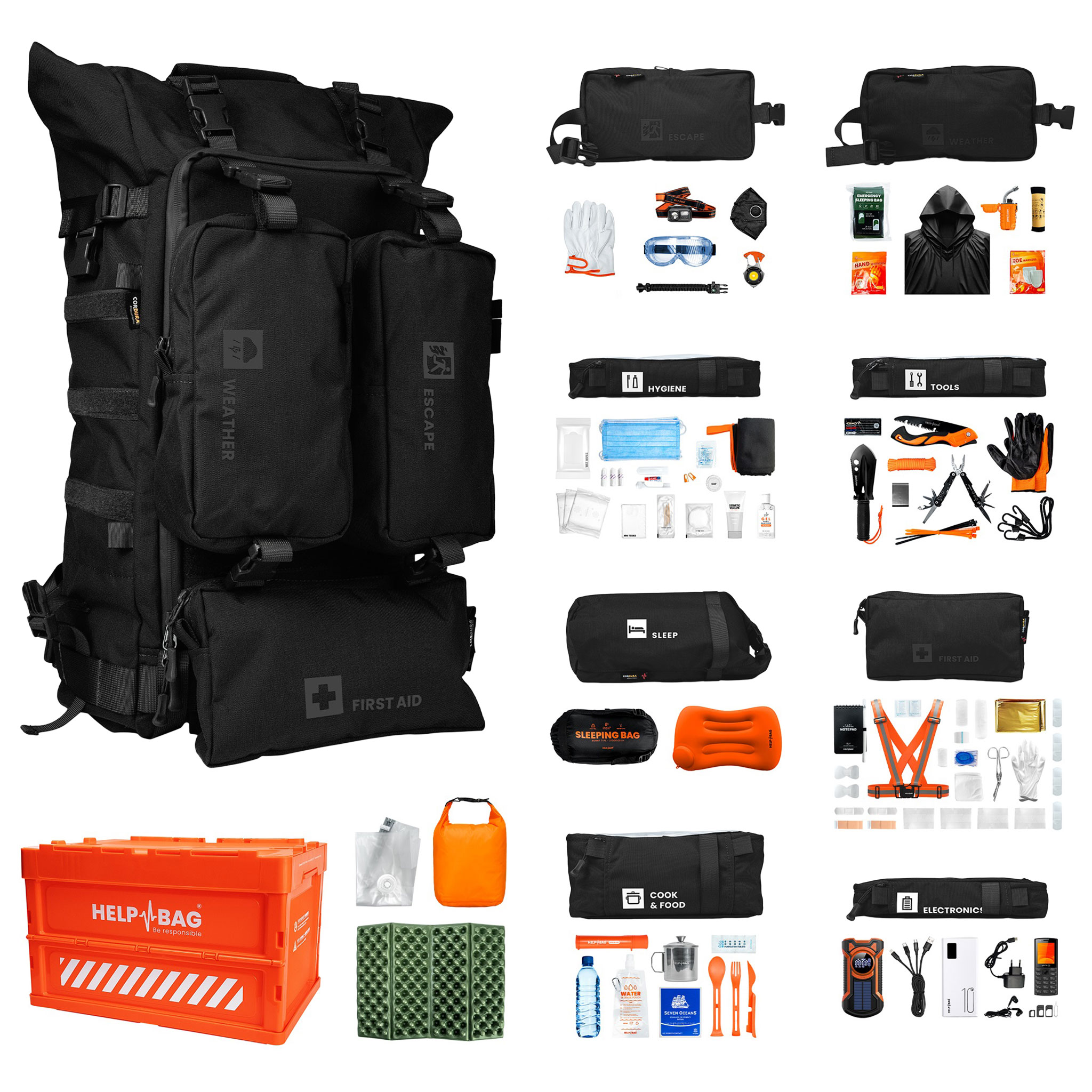 Zestaw awaryjny Help Bag Max - Shadow Black