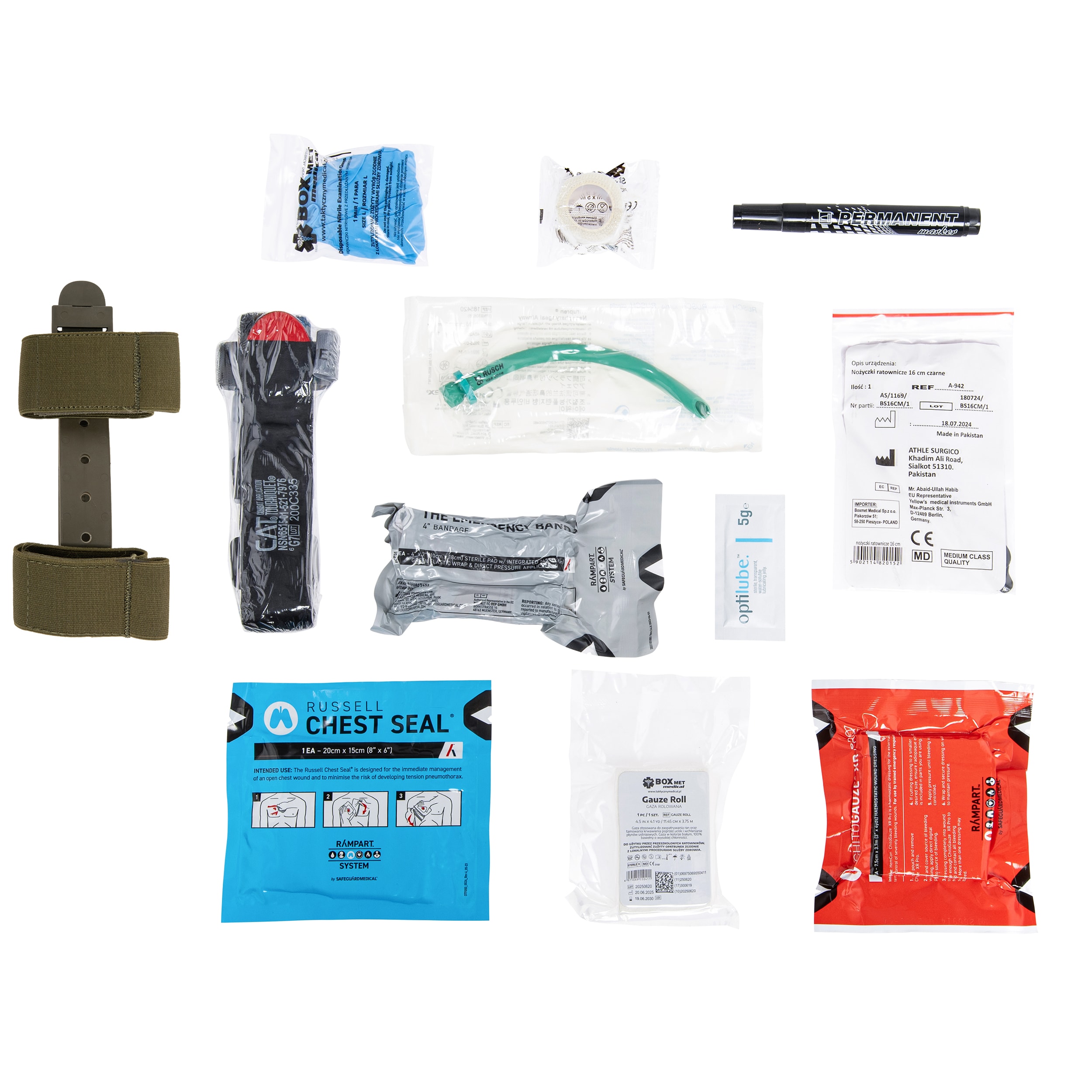 Тактична аптечка Boxmet Medical IPMED IRR з оснащенням - wz.93 Pantera PL Woodland