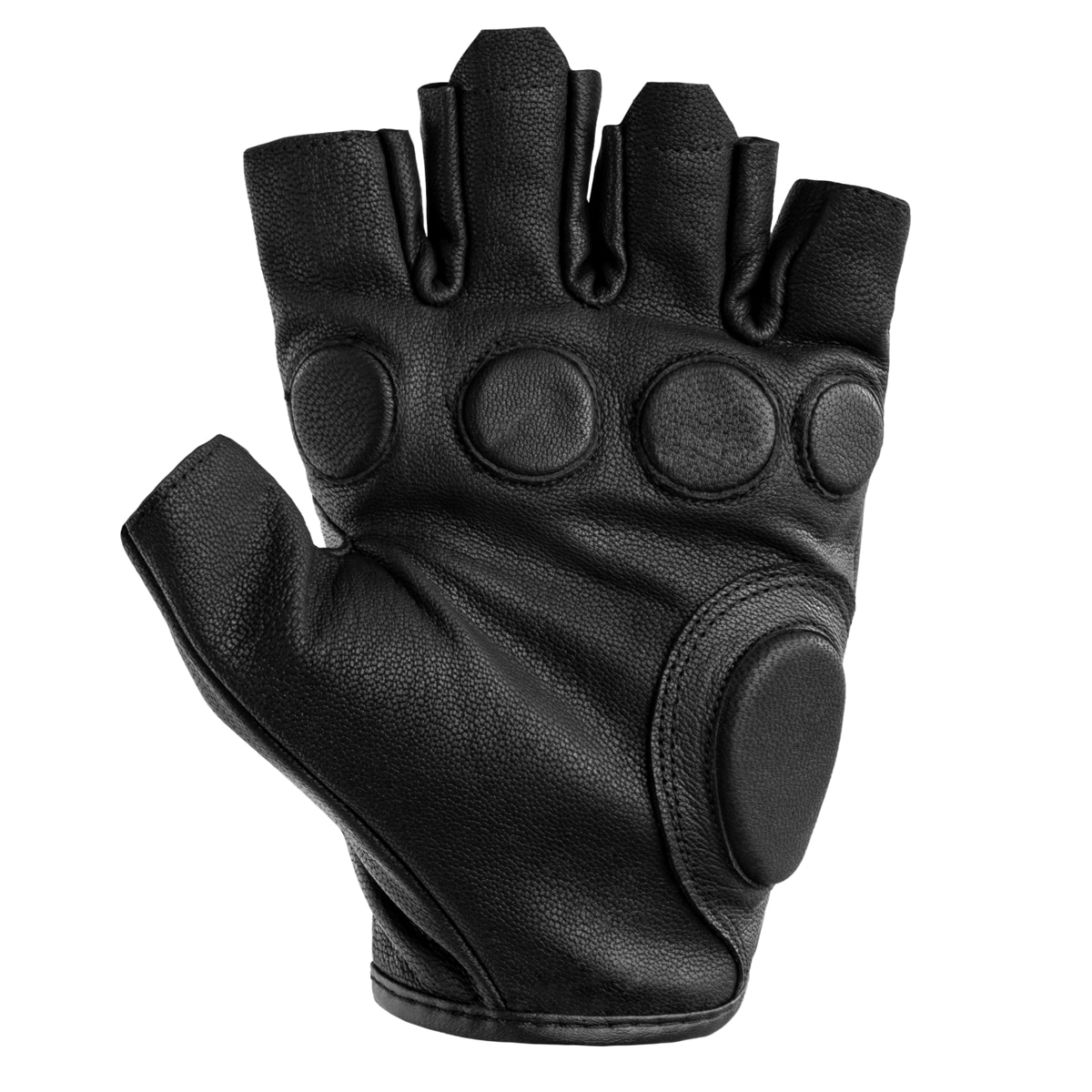 Тактичні рукавиці без пальців Mil-Tec Leather - Black