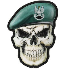 Naszywka M-Tac Czaszka w berecie Siły Specjalne 3D PVC - Dark Green