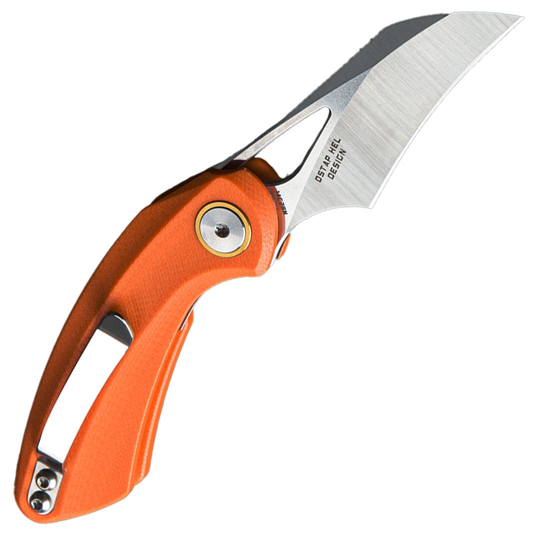Bestech Knives Bihai Stonewash folding knife by Ostap Hel - Orange