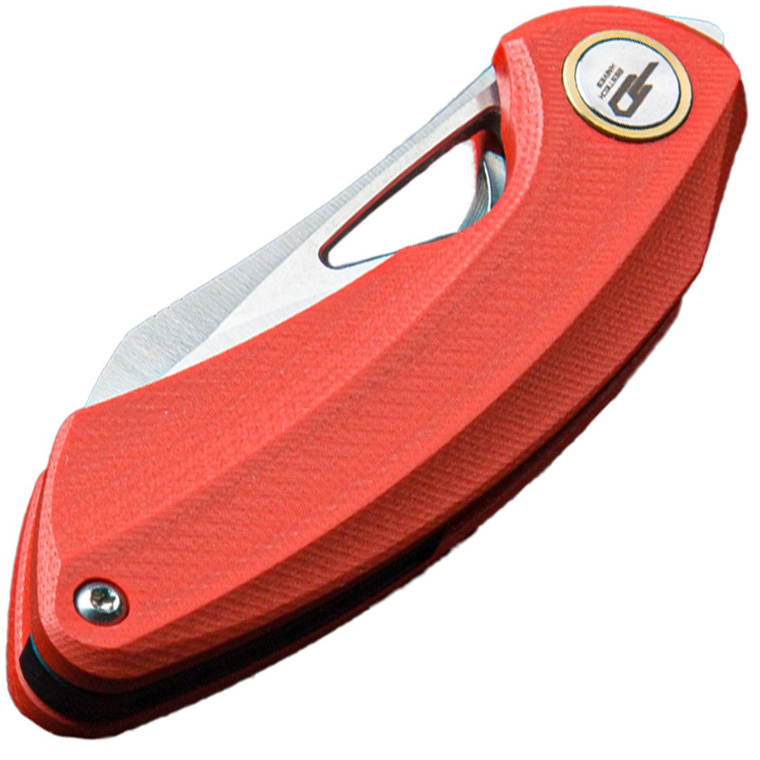 Nóż składany Bestech Knives Bihai by Ostap Hel - Stonewash/Red