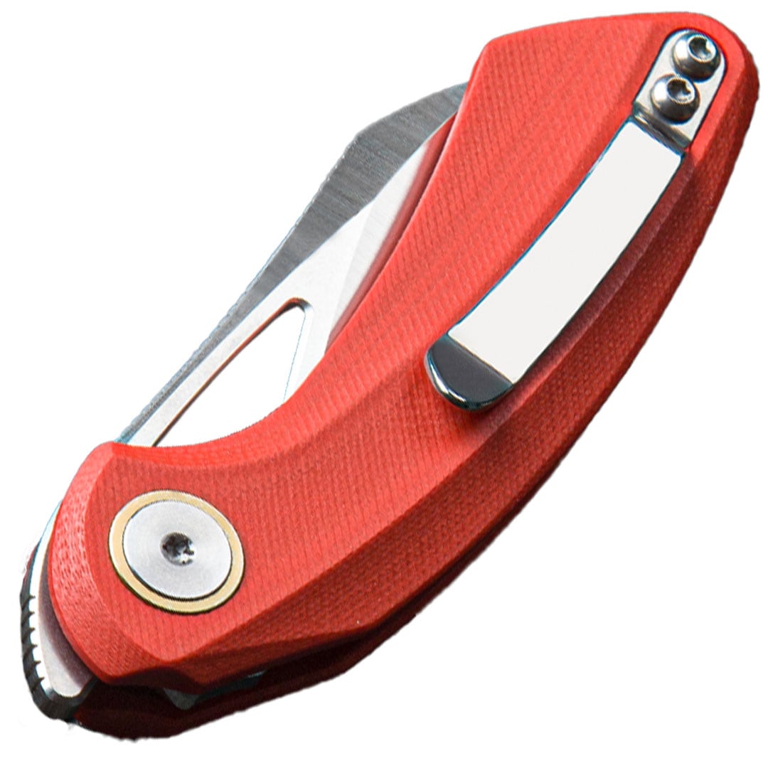 Nóż składany Bestech Knives Bihai by Ostap Hel - Stonewash/Red