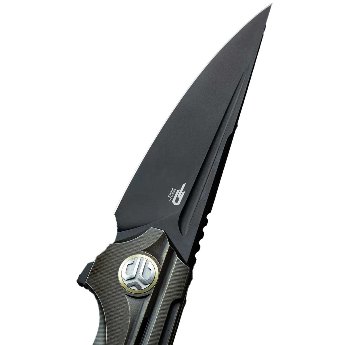 Nóż składany Bestech Knives Vigil - Black Stonewash Blade/Bronze Titanium