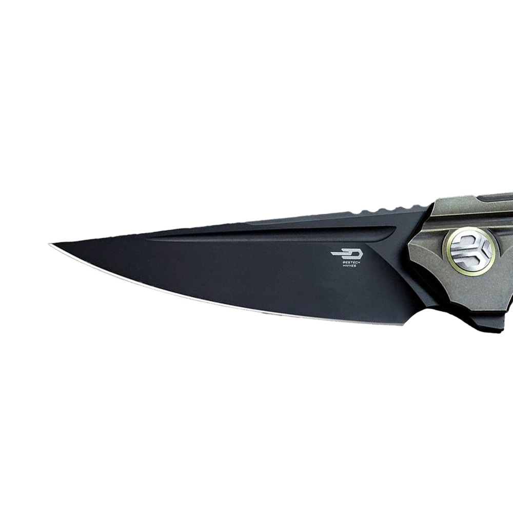 Nóż składany Bestech Knives Vigil - Black Stonewash Blade/Bronze Titanium