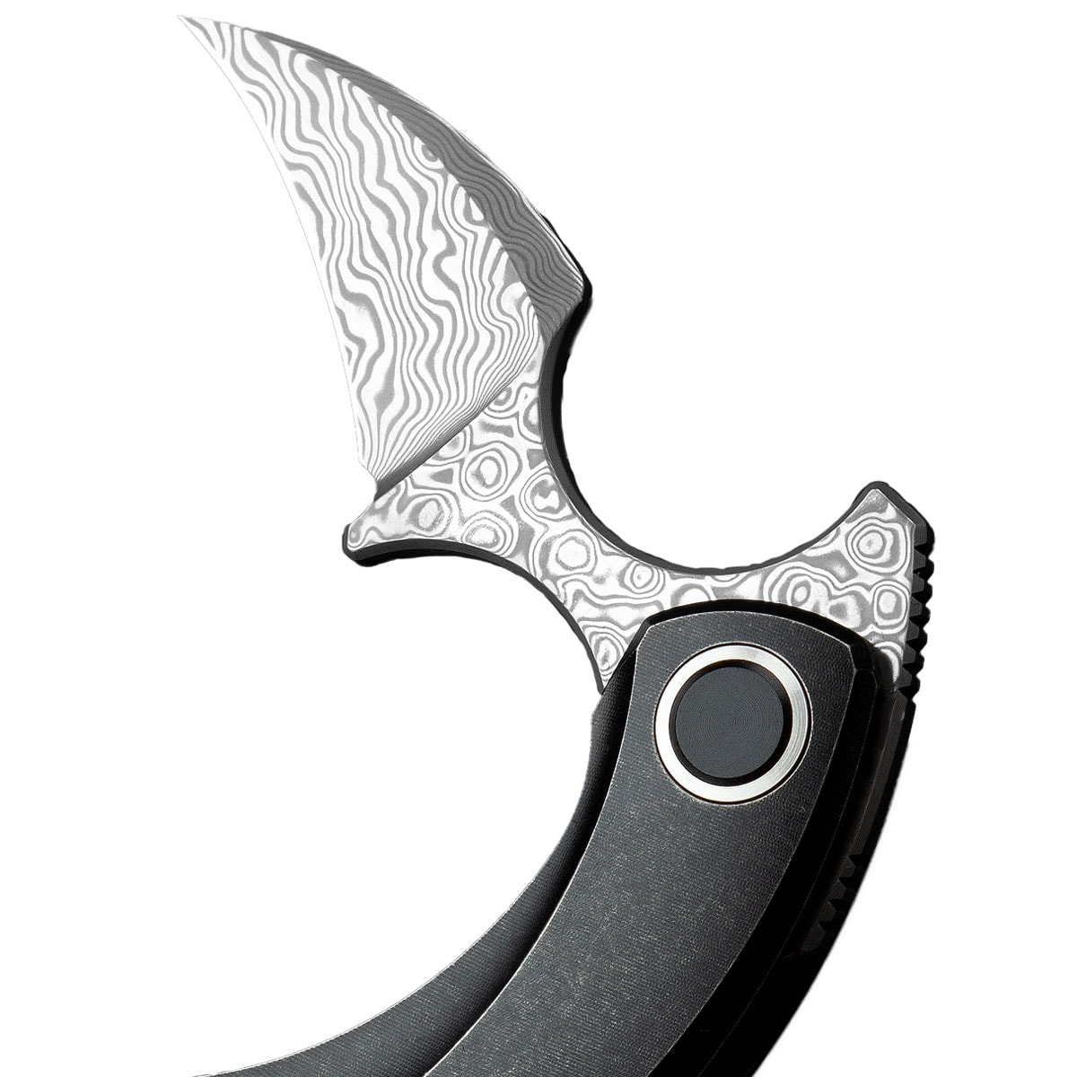 Nóż składany Bestech Knives Strelit - Damascus/Black Titanium