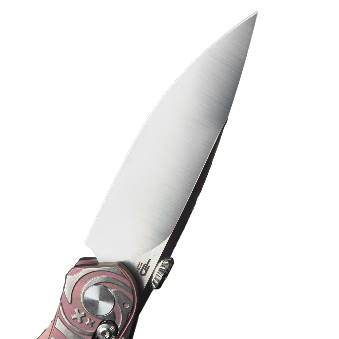 Складаний ніж Bestech Knives Mothus - Satin Blade/Purple Titanium