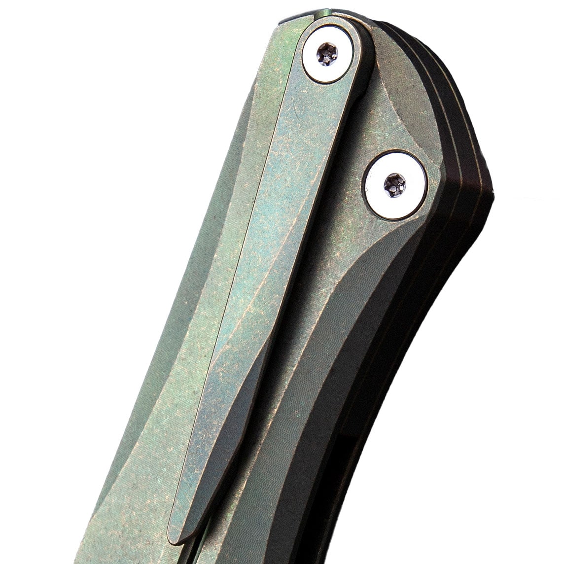 Nóż składany Bestech Knives Thyra - Two-Tone Blade/Green Titanium