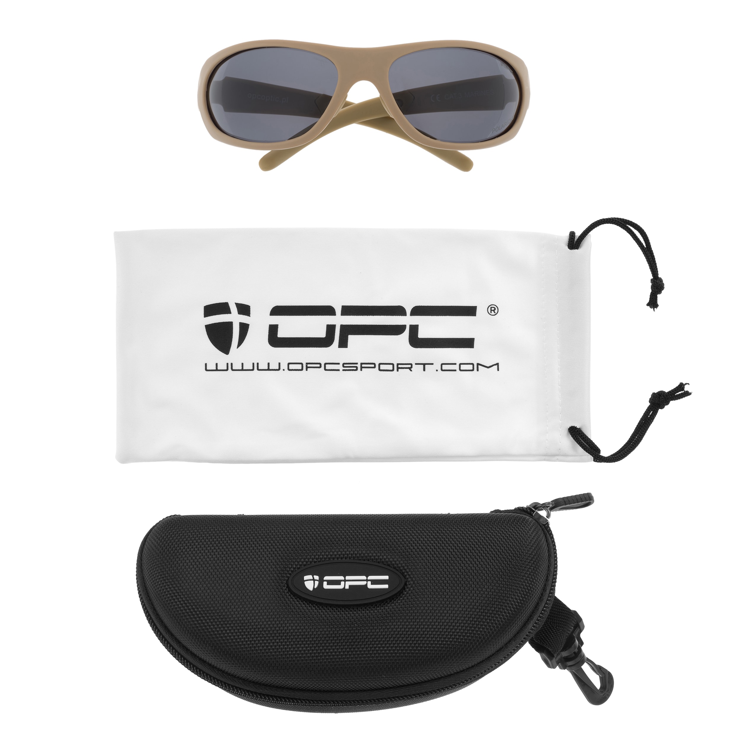 Okulary przeciwsłoneczne OPC Military Marines Matt Khaki Black z polaryzacją