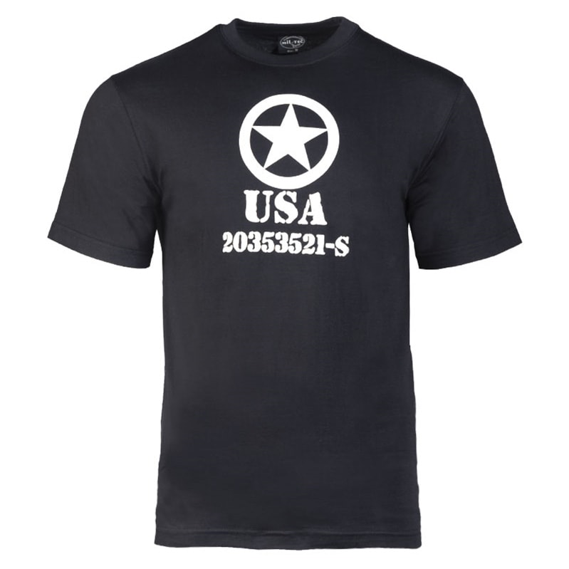 Koszulka T-Shirt Mil-Tec Allied Star - Black
