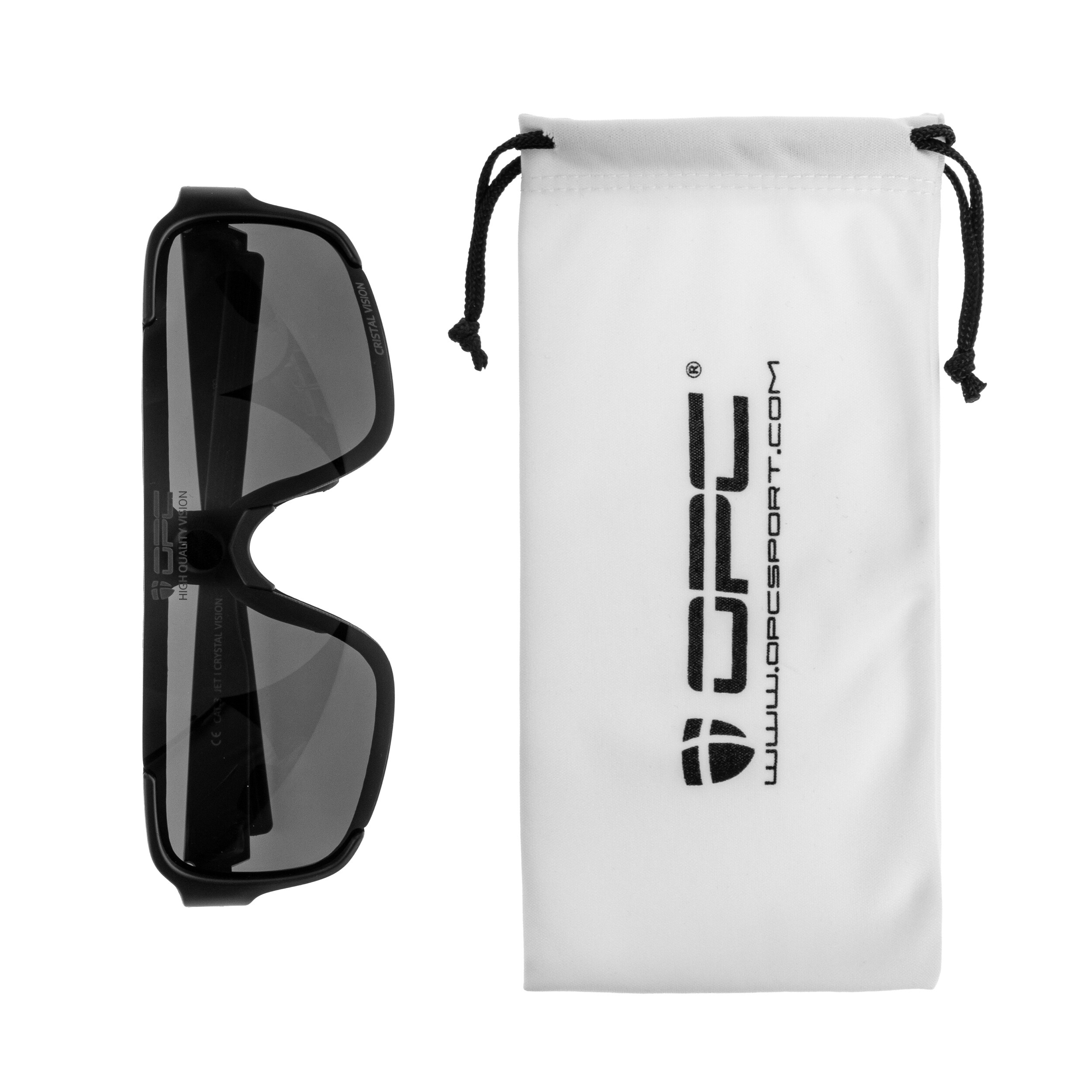 Okulary przeciwsłoneczne OPC All Round Jet I Crystal Vision - Matt Black