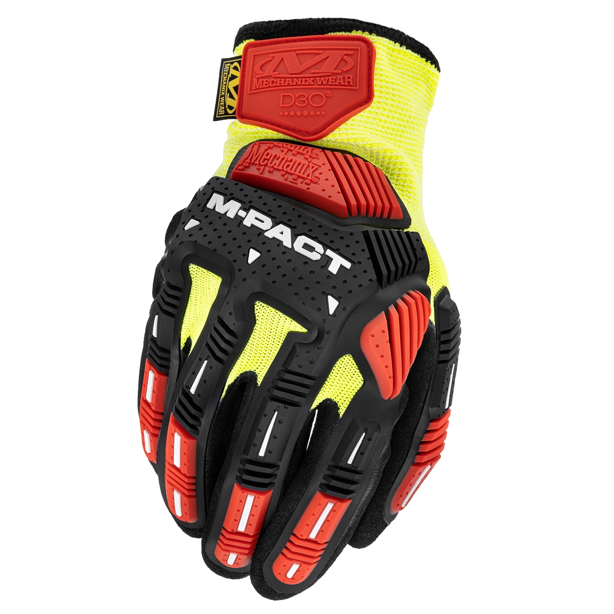 Rękawice taktyczne Mechanix Wear M-Pact Hi-Viz CR3A3 - Yellow/Red