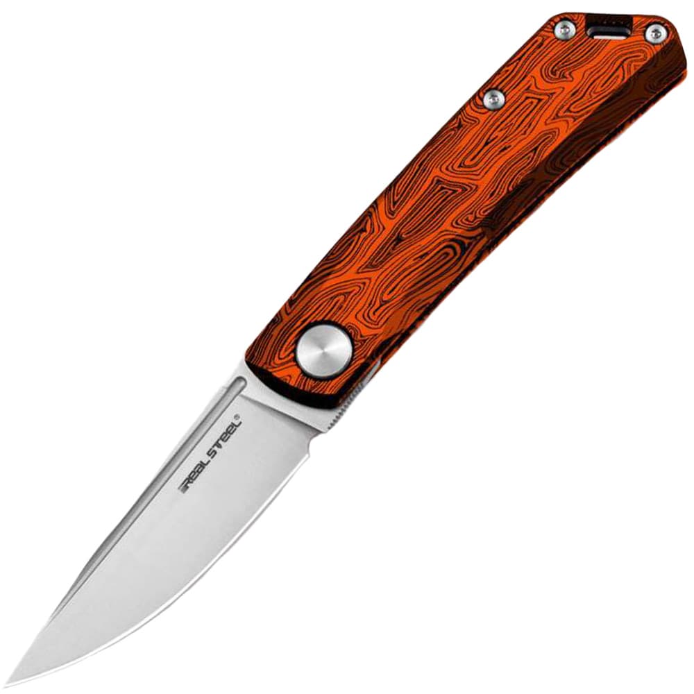 Nóż składany Real Steel Luna Damast G10 Sky Boker Exclusive - Orange 