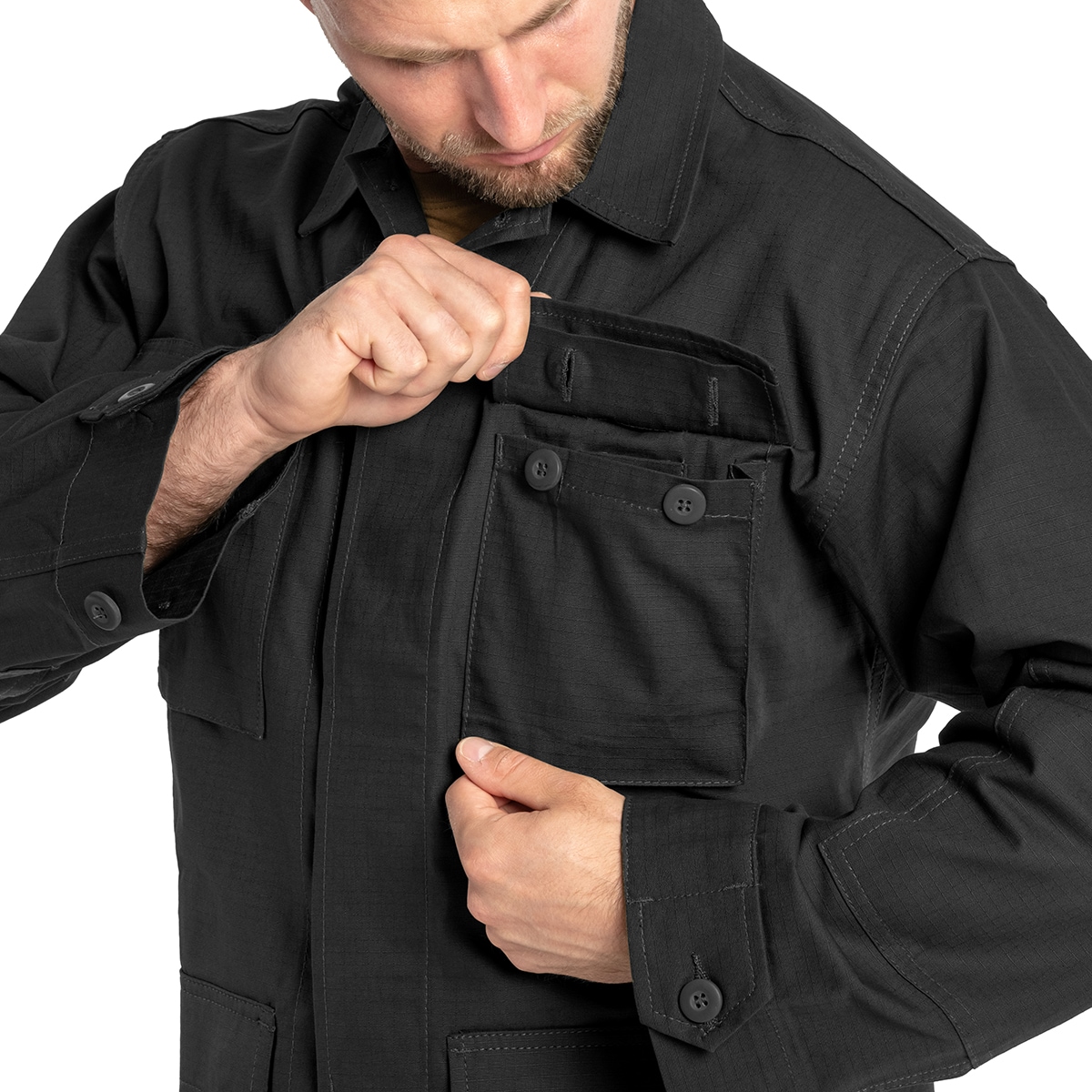 Bluza wojskowa Mil-Tec Teesar BDU Rip-Stop - Black