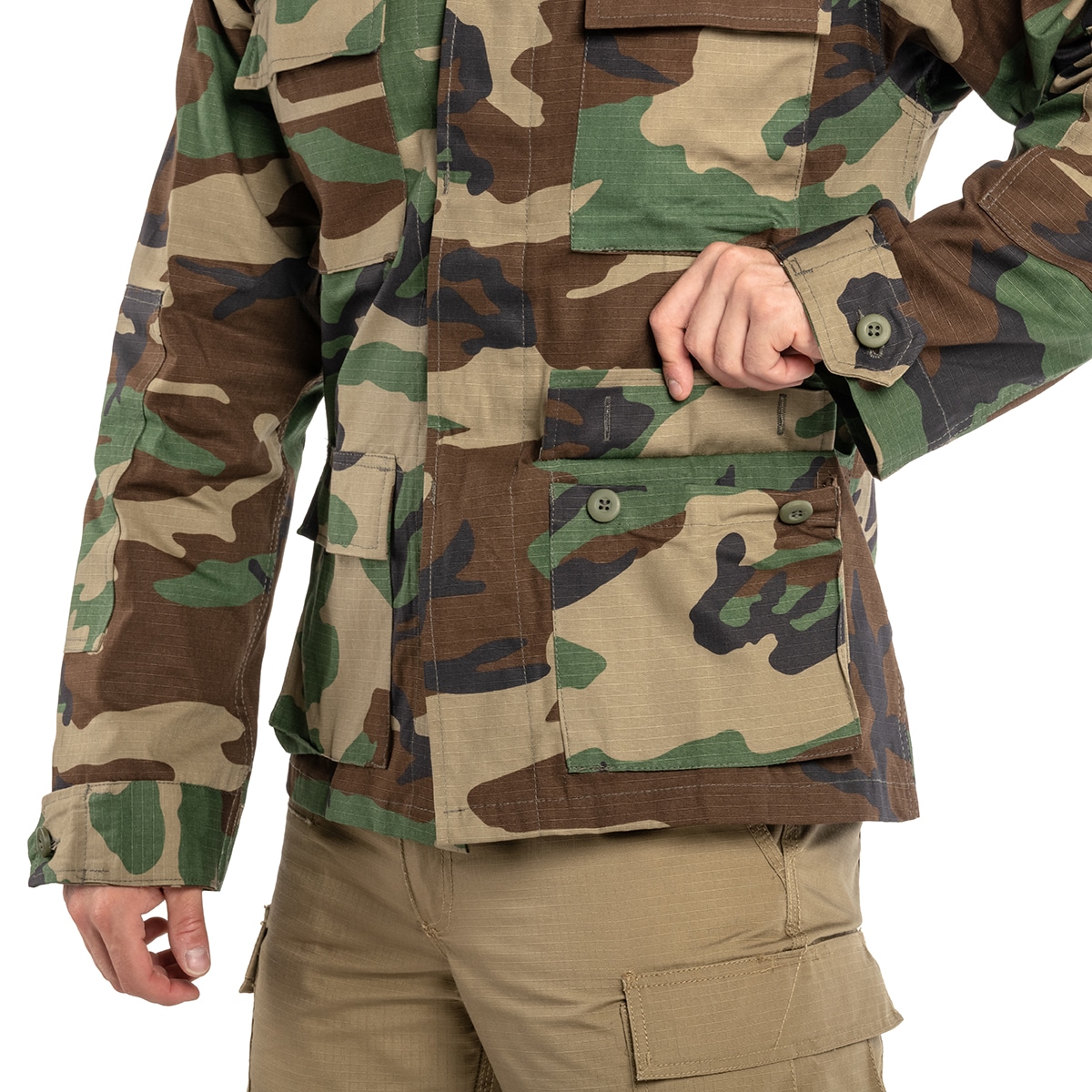 Bluza wojskowa Mil-Tec Teesar BDU Rip-Stop - Woodland