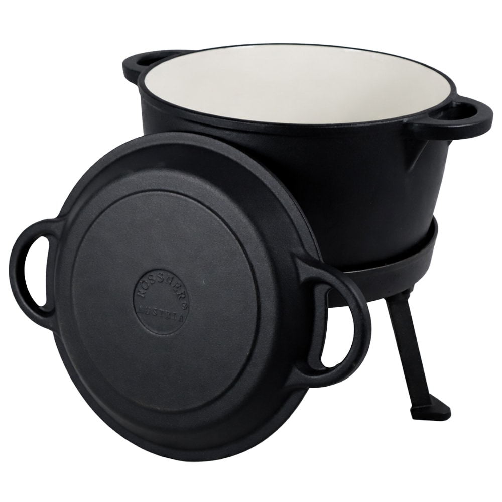 Kociołek żeliwny emaliowany Rossner 3w1 10 l