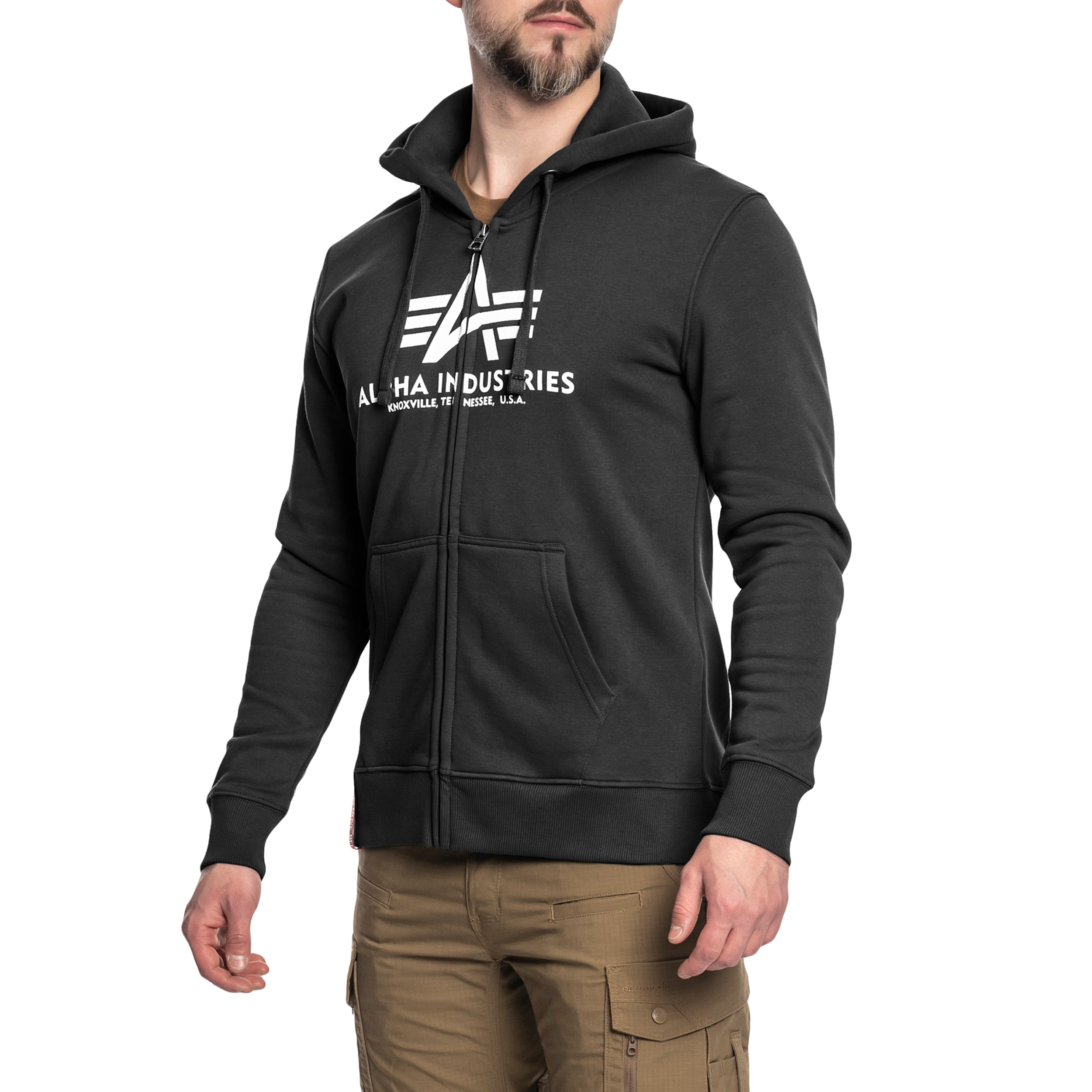Bluza Alpha Industries Basic Zip Hoody - Black