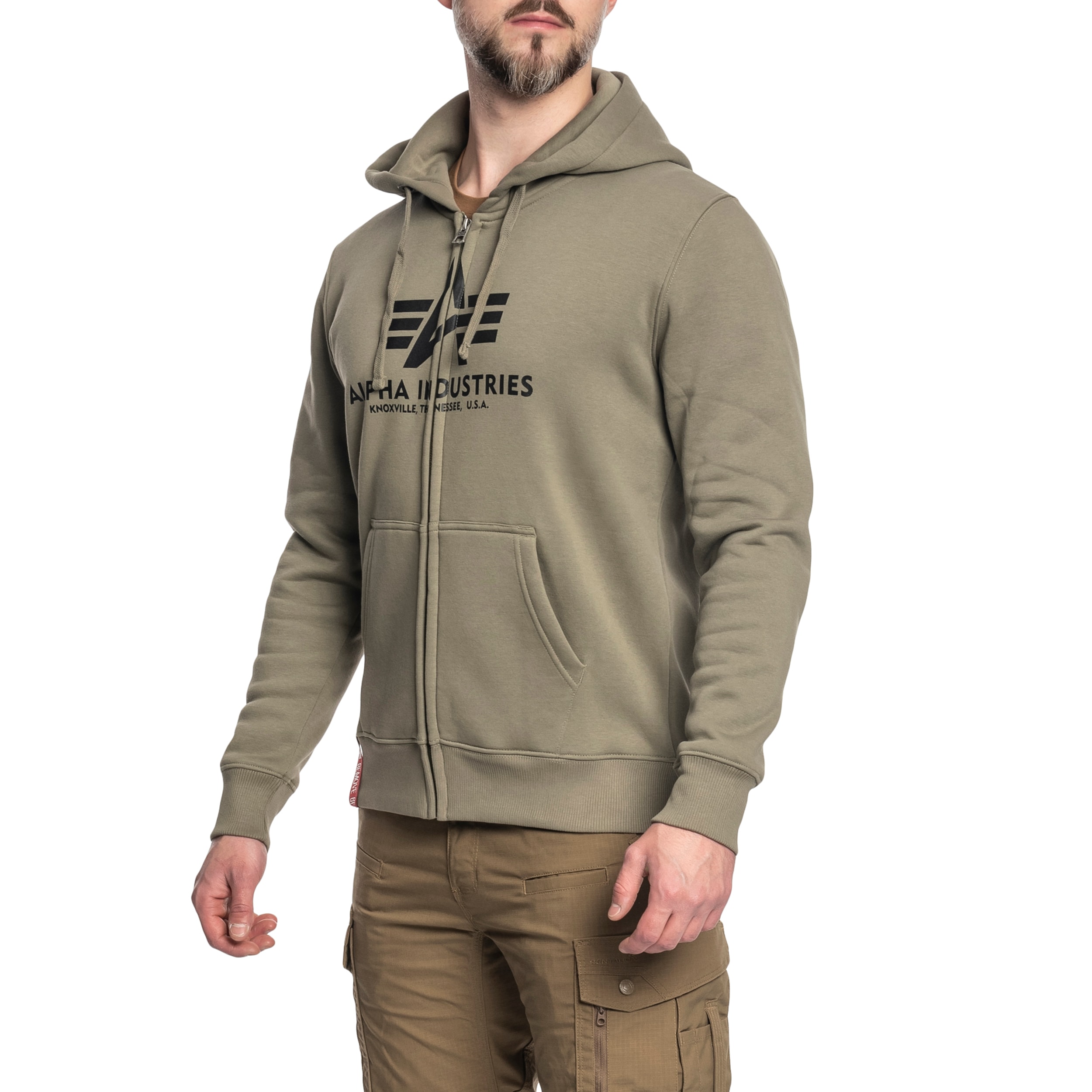 Bluza Alpha Industries Basic Zip Hoody - Olive