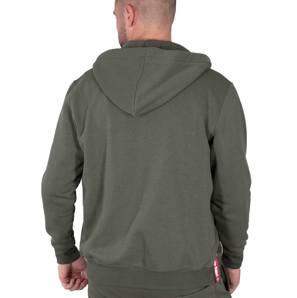 Bluza Alpha Industries Basic Zip Hoody Small Logo - Dark Olive