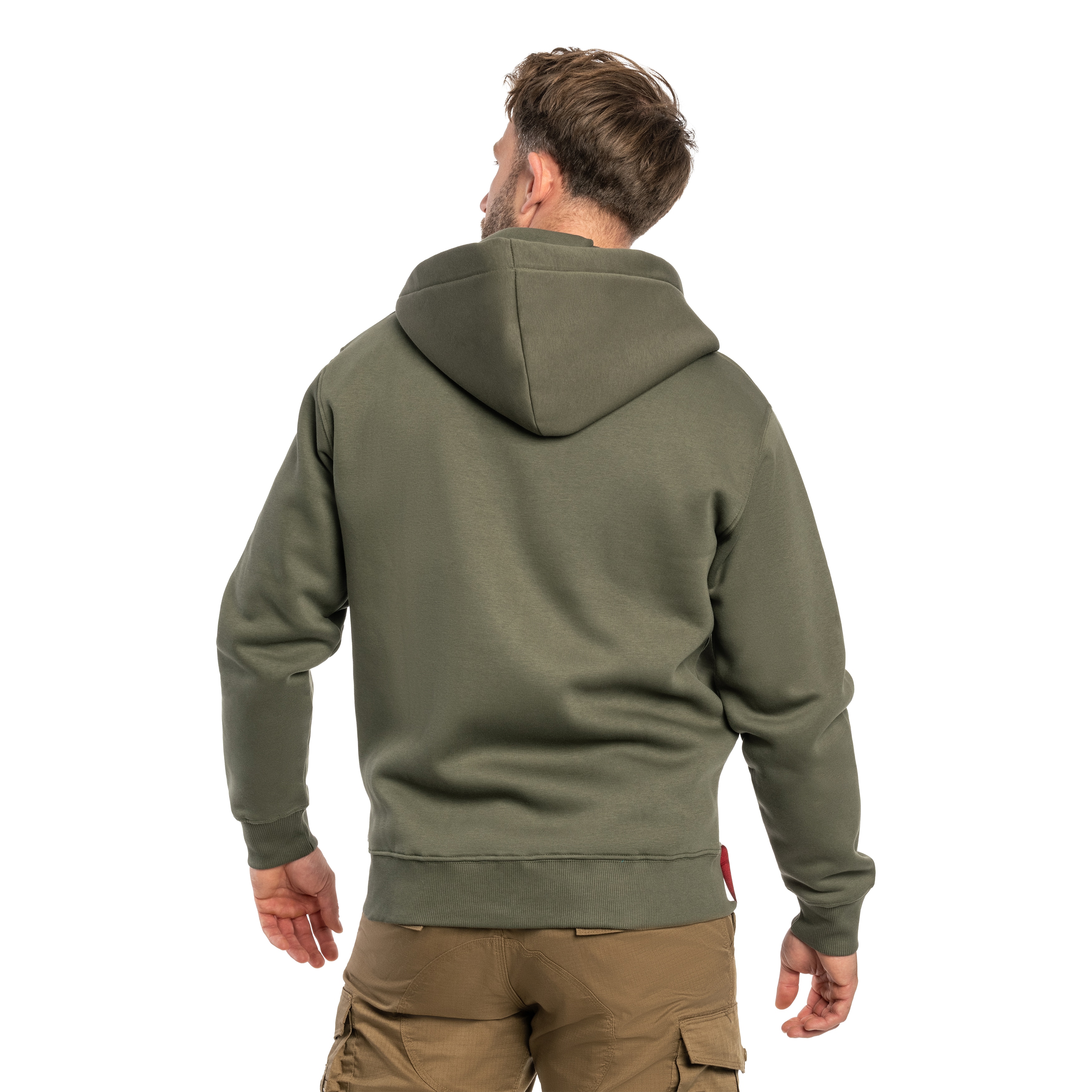 Bluza Alpha Industries Basic Zip Hoody Small Logo - Dark Olive