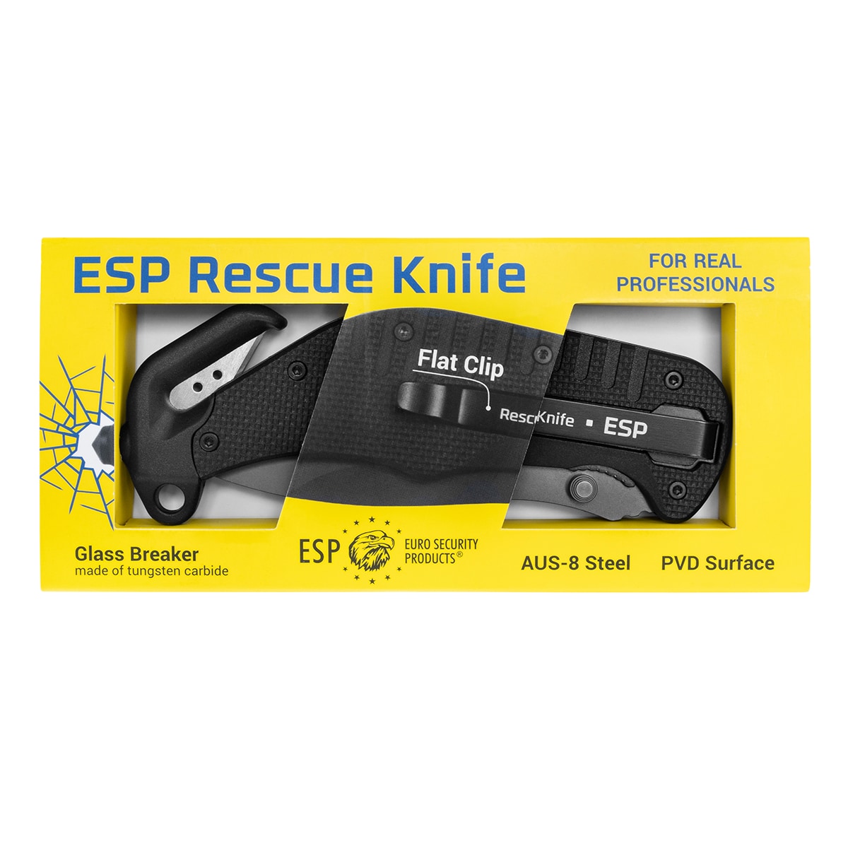 Складаний рятувальний ніж ESP RK-01 Rescue Knife - Black