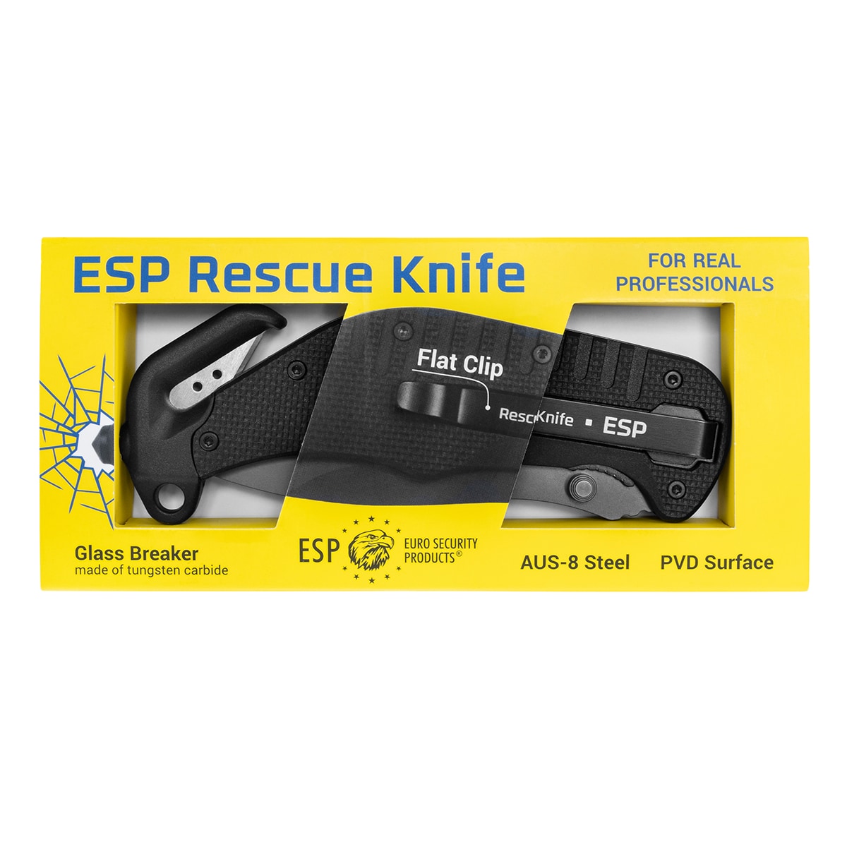 Nóż składany ratowniczy ESP RK-01 Rescue Knife - Black