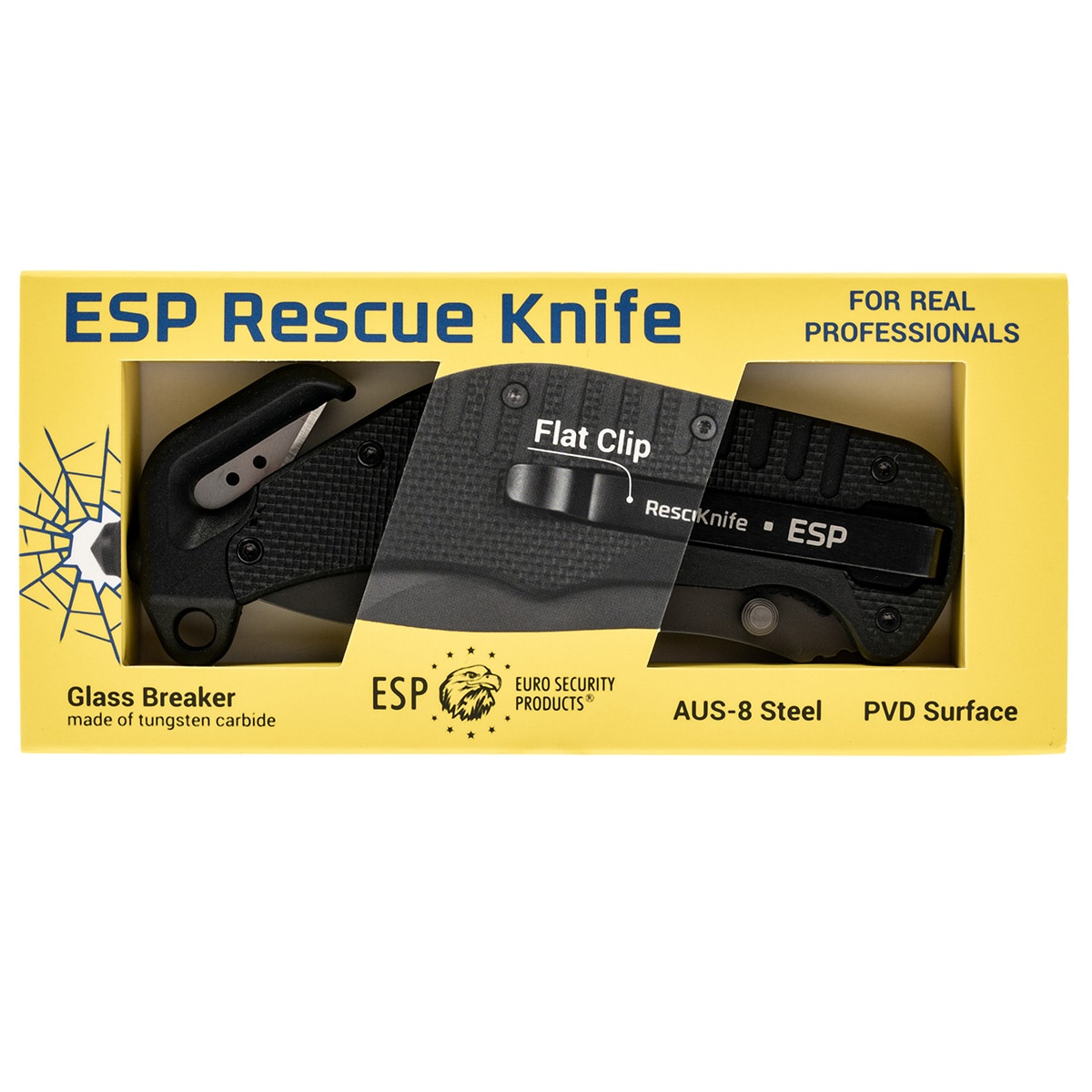 Складаний ніж рятувальний ESP RK-01-S Rescue Knife - Black